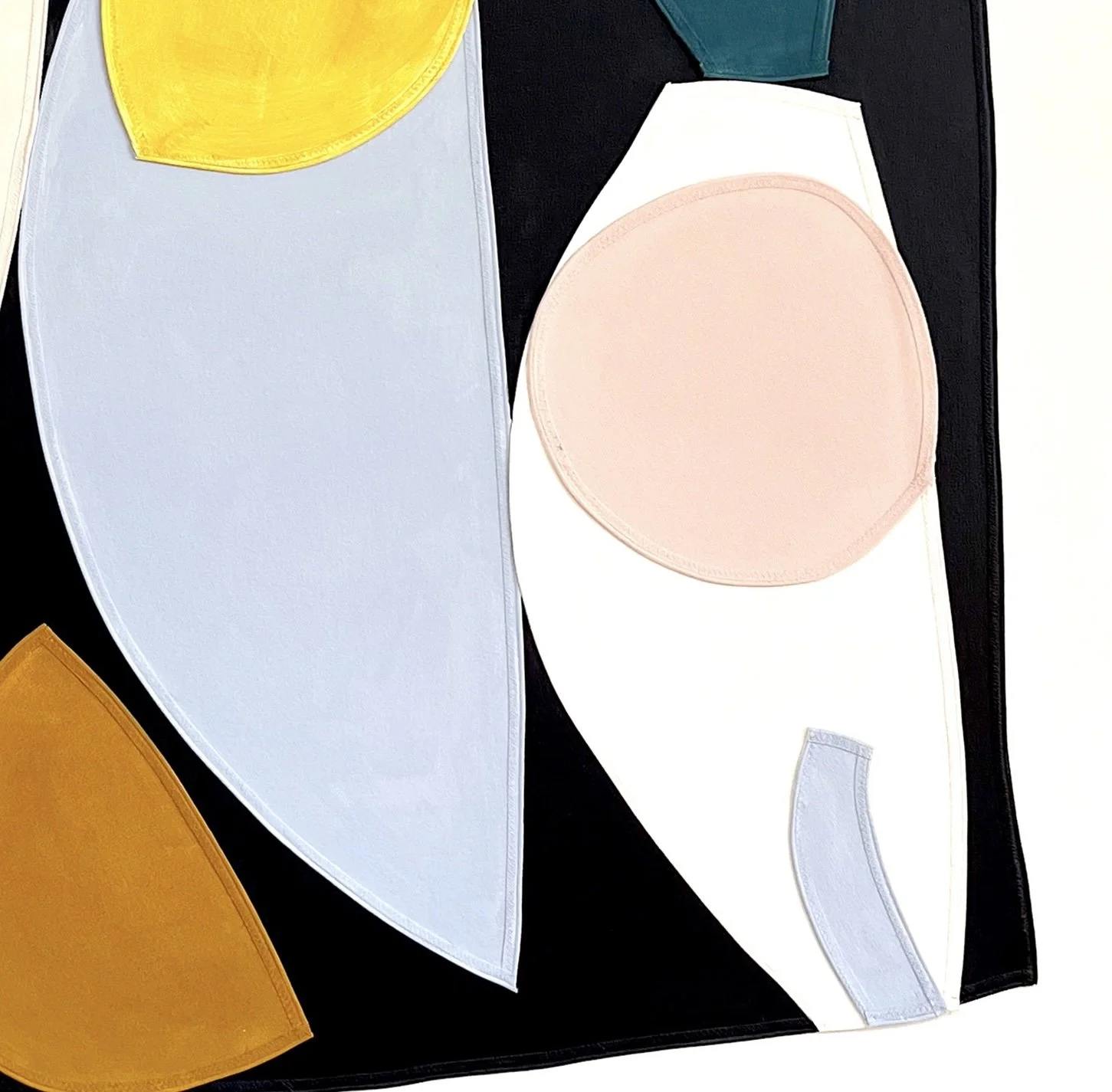 Raymond Saa Untitled AC202205 - 66 x 60 acrylic on collaged canvas, 2022