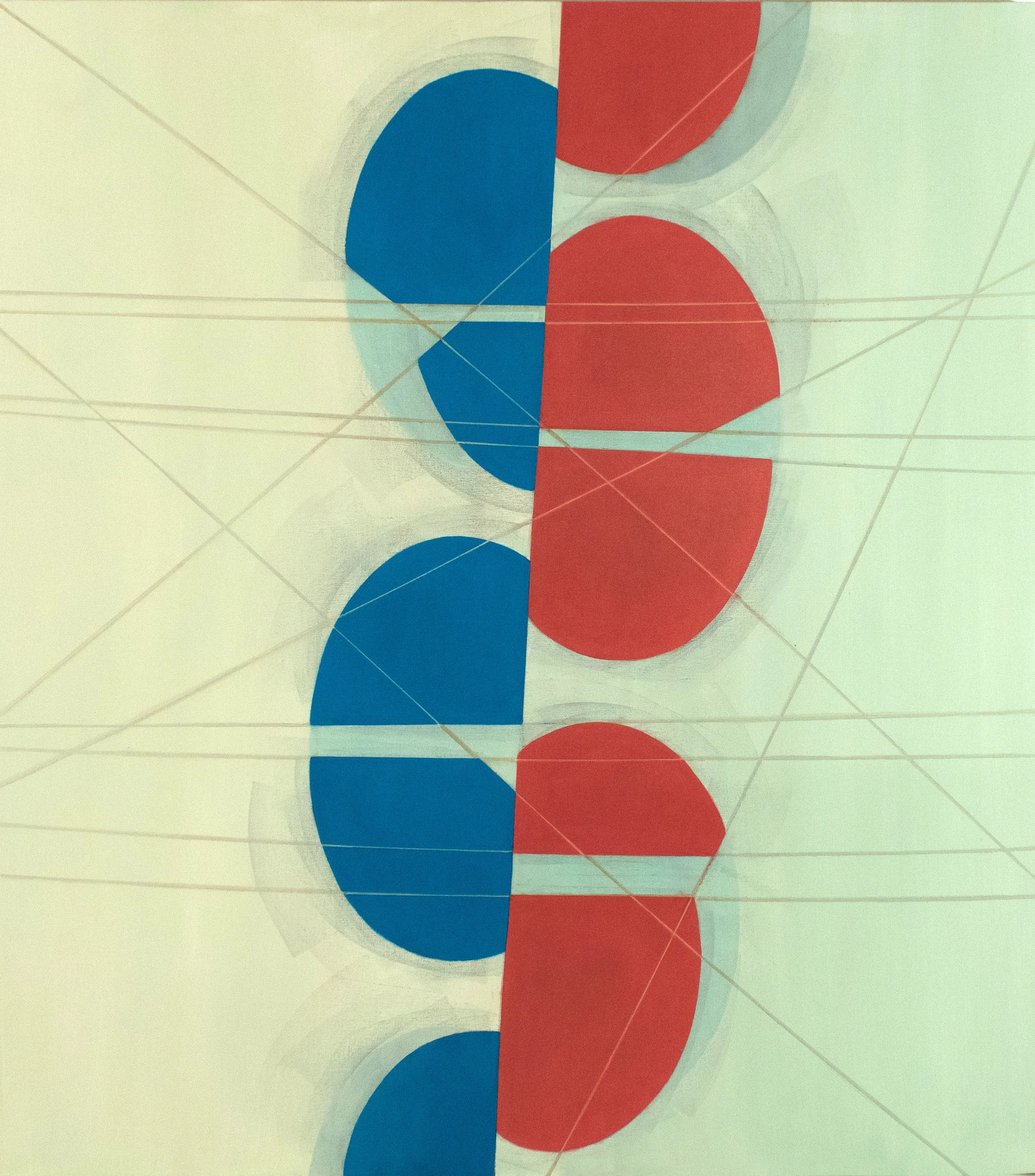 STATIONS OF ATTENTION E25 | 56 x 50 inches / 142 x 127 cm, oil on canvas, 2024