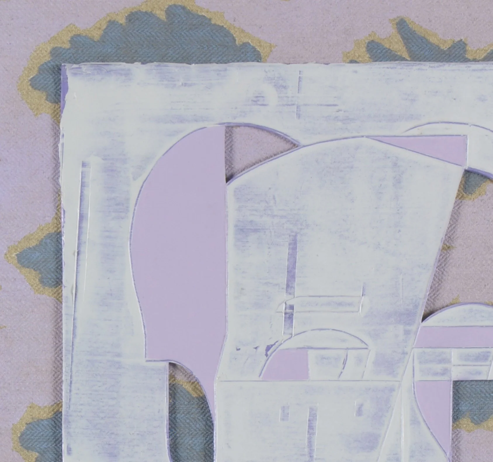 Jacob Feige Violet Lovers (Chestnut Oak) 30 x 24 inches / 76.2 x 61 cm, cast acrylic mounted, acrylic on linen canvas, 2024