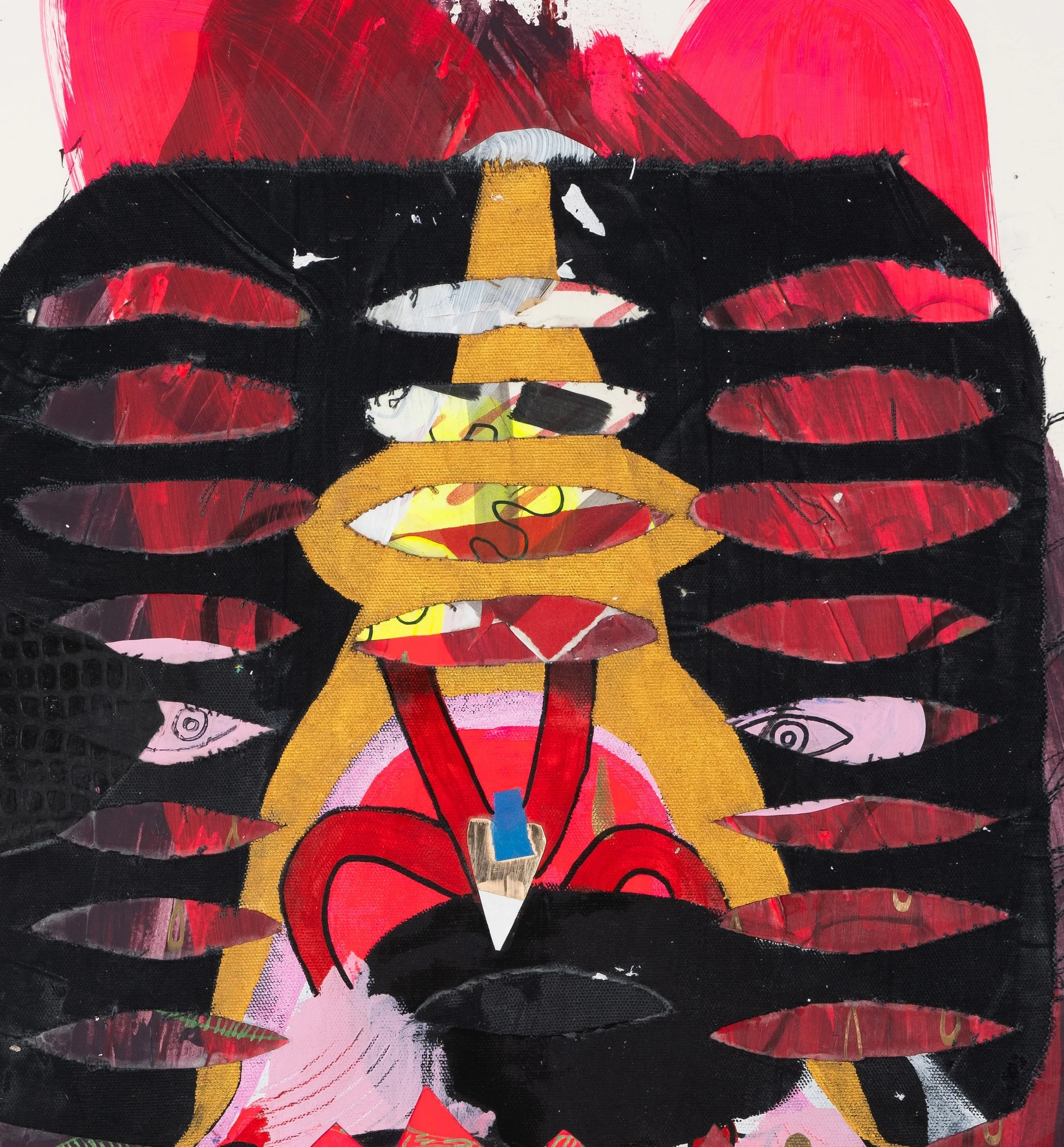 Jackie Milad- Portate Bien | 30 x 22 inches / 76.2 x 55.9 cm, mixed-media on paper collage, 2022