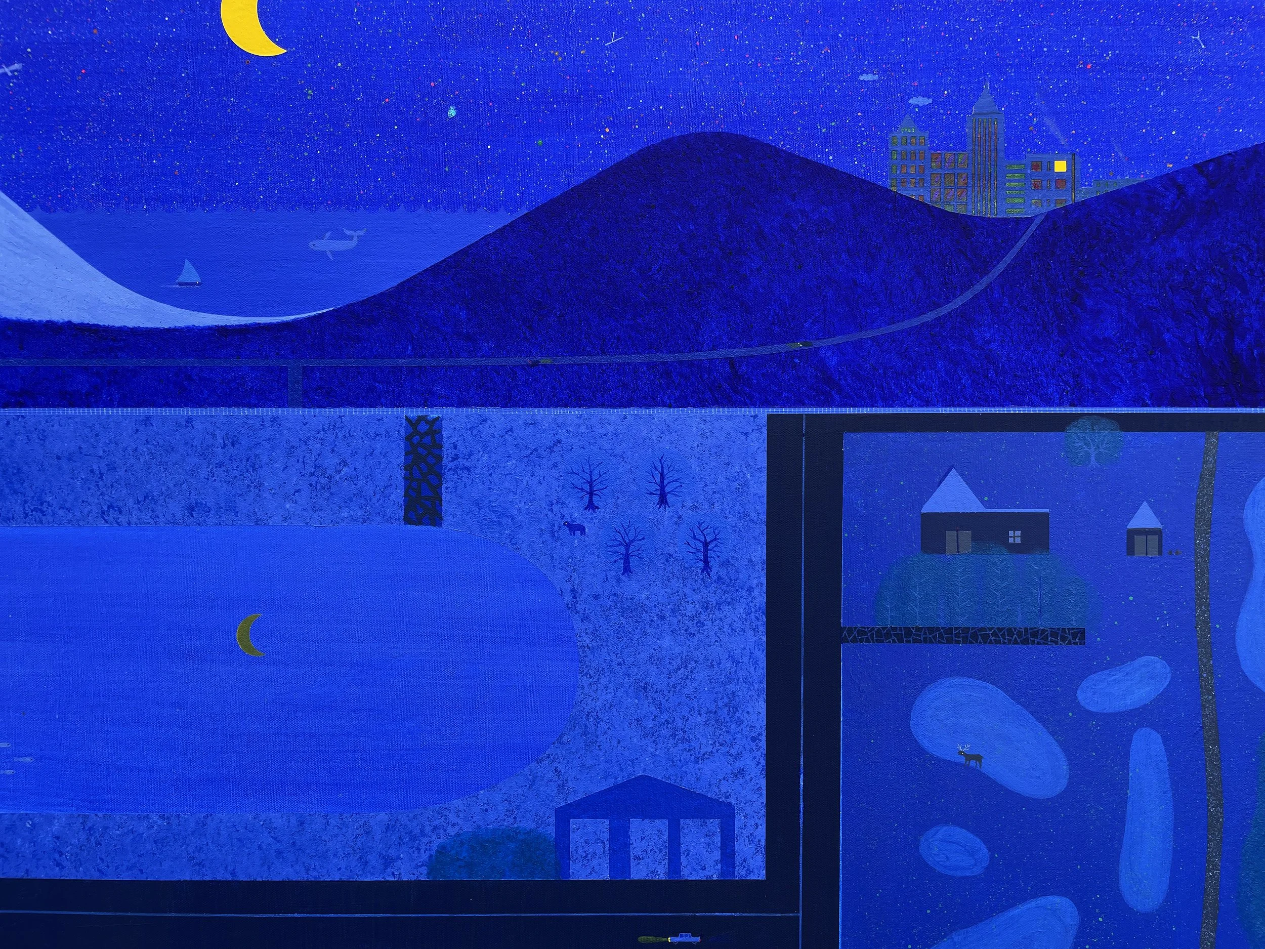 Aitor Lajarin-Encina- Neighbors- 40 x 60 inches / 102 x 152 cm, acrylic on canvas, 2025