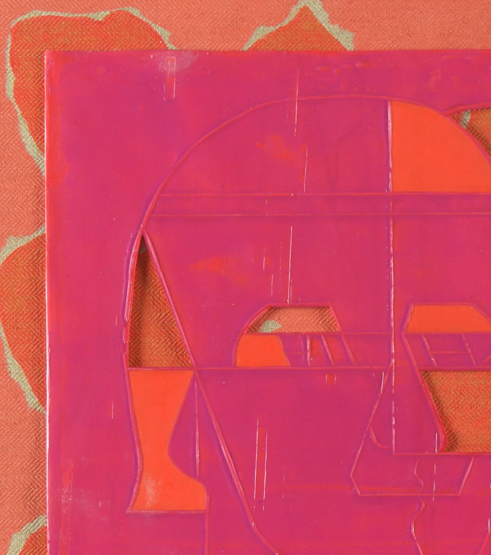 Jacob Feige- Orange Lovers (Catalpa)30 x 24 inches / 76.2 x 61 cm, cast acrylic mounted, acrylic on linen canvas, 2024