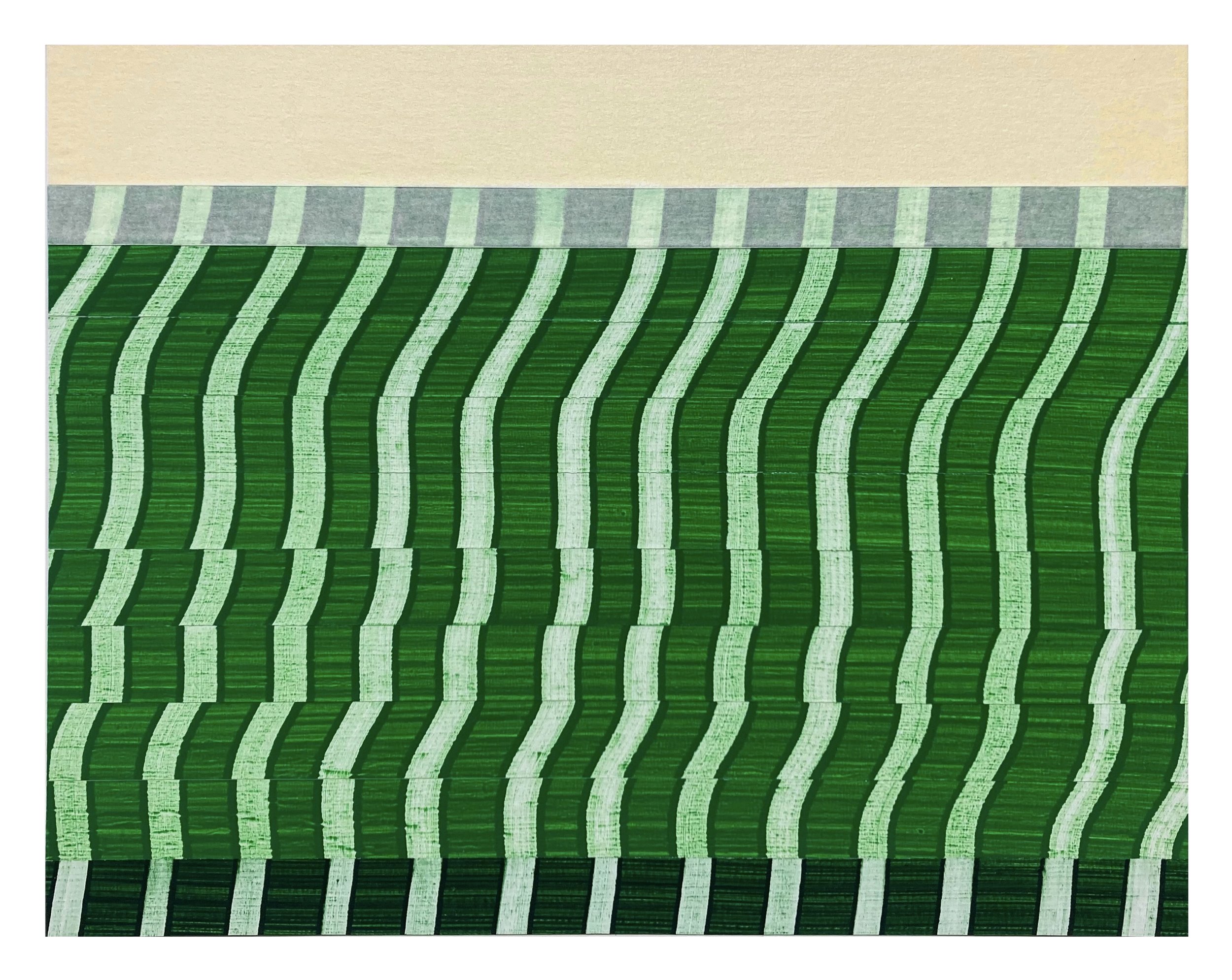 NC TAPE DRAWING NO. 06 | 11 x 14 inches / 28 x 35.6 cm, acrylic on masking tape on 4-ply matboard, 2025