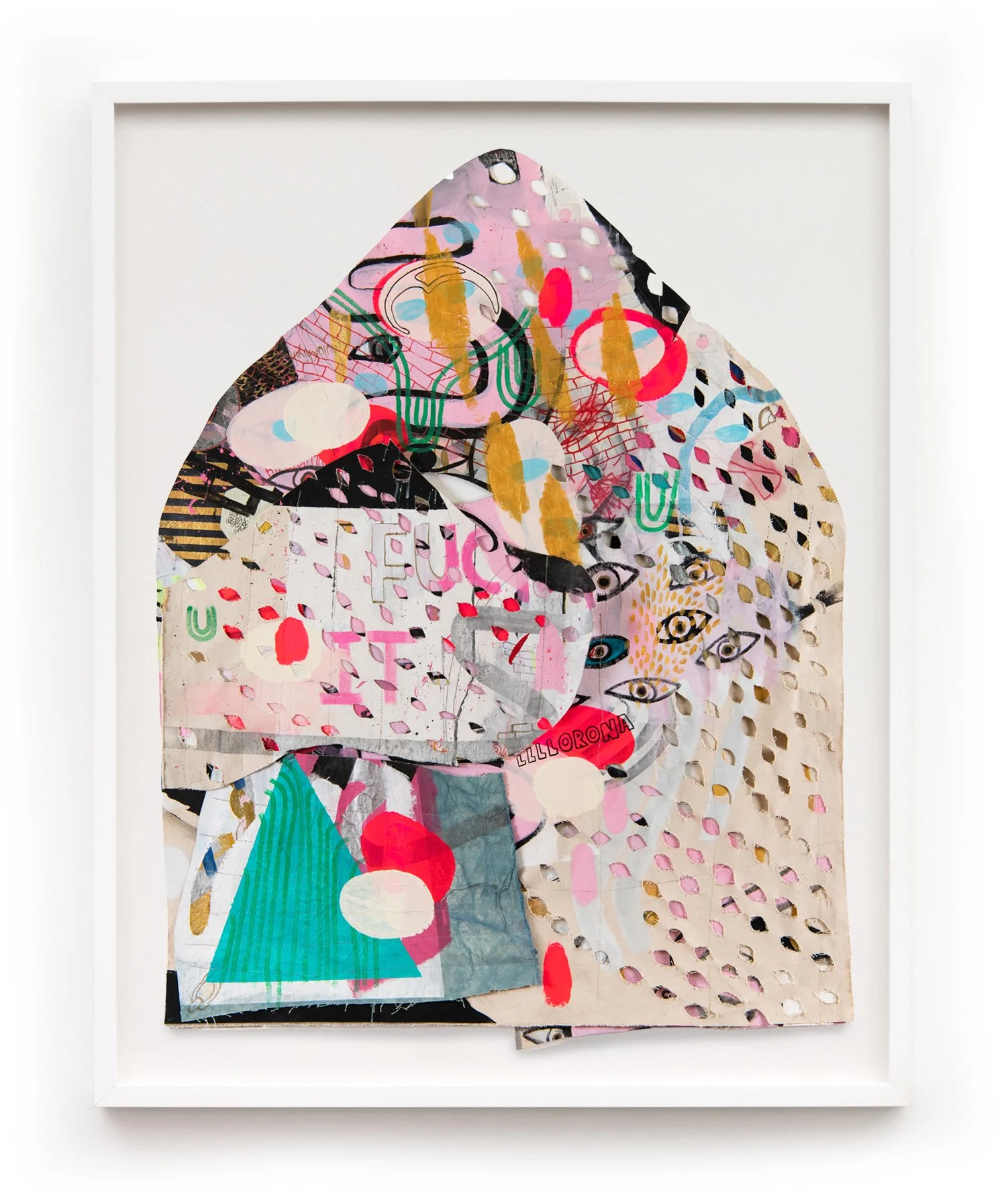 FUC IT | 45.5 x 37 inches / 115.6 x 94 cm, mixed-media on canvas collage, 2021