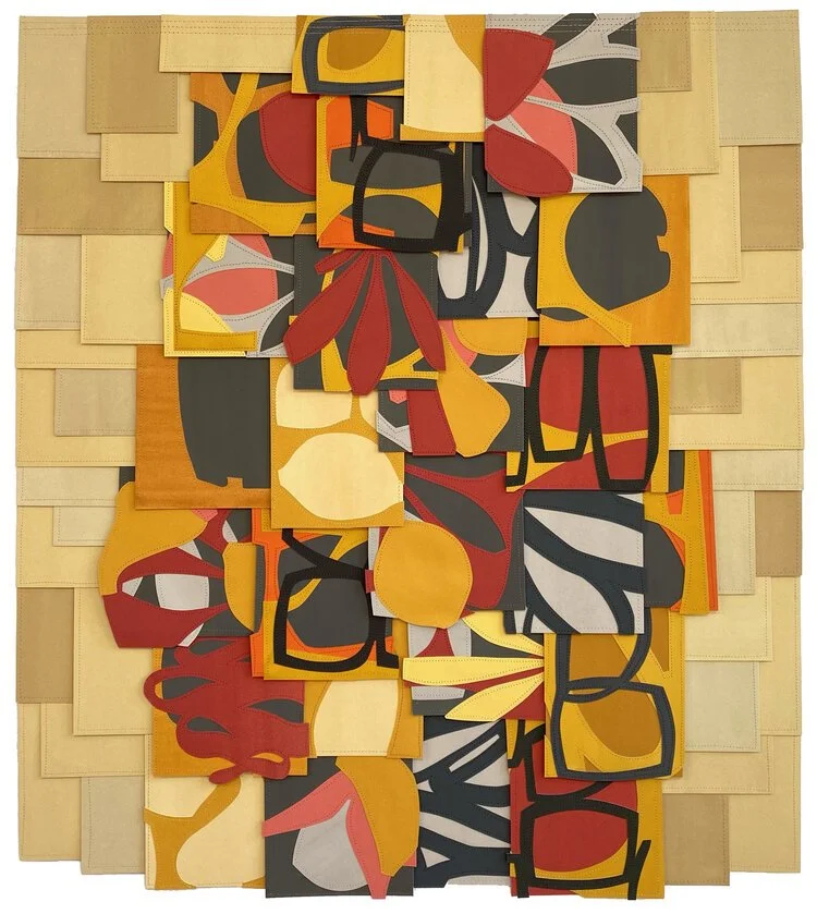 raymond saa untitled (PS202111) | 32.5 x 28.5 in / 82.5 x 72.5 cm, gouache collage on sewn paper, 2021