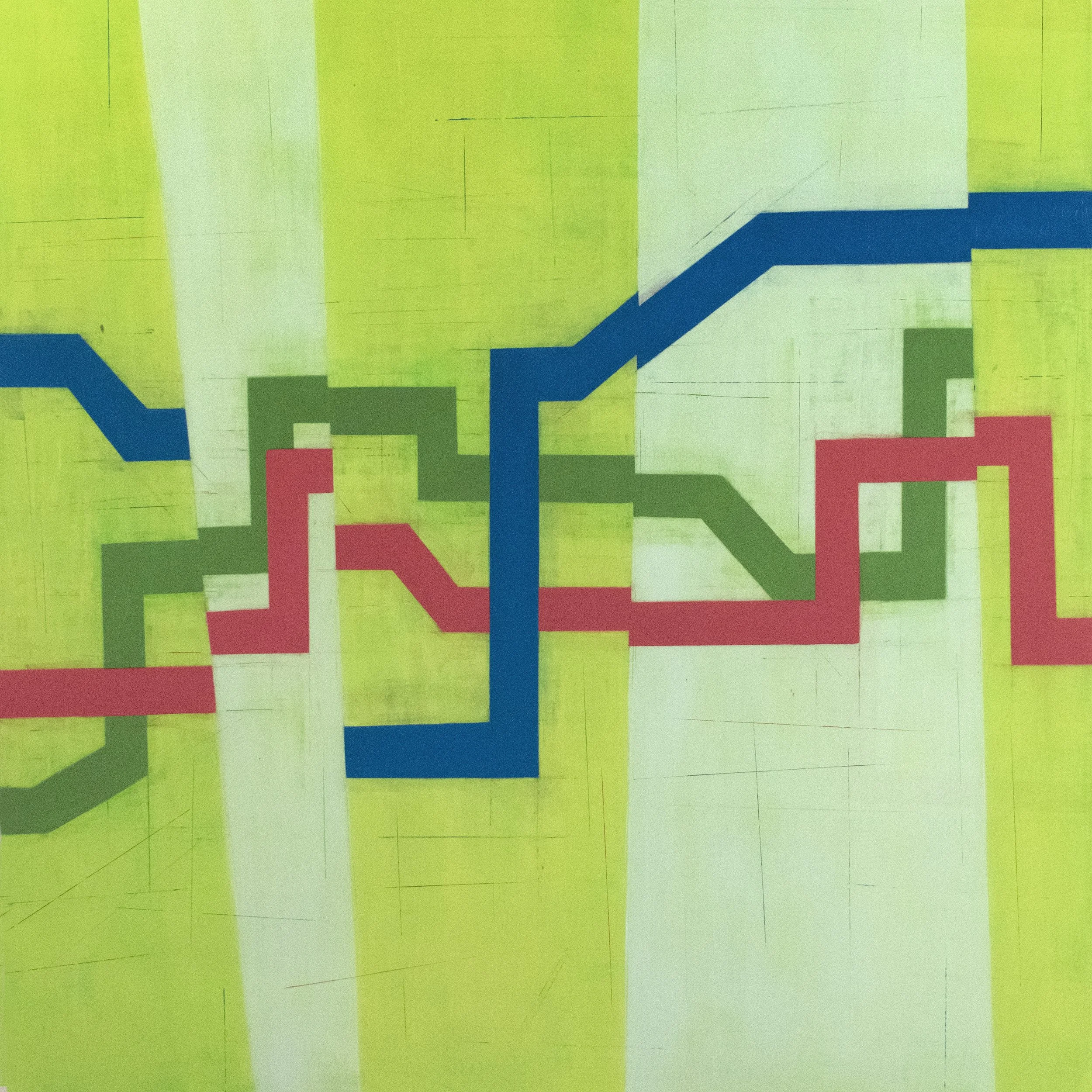 NEVER THE SAME SPACE TWICE E10 | 70 x 70 inches / 178 x 178 cm, oil on canvas, 2023