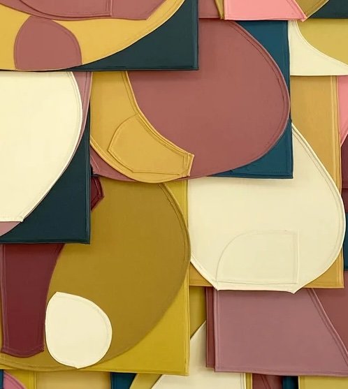 UNTITLED (WS202102) | 80 x 68.5 inches / 203.2 x 174 cm, acrylic, collaged canvas on wood panels, 2021