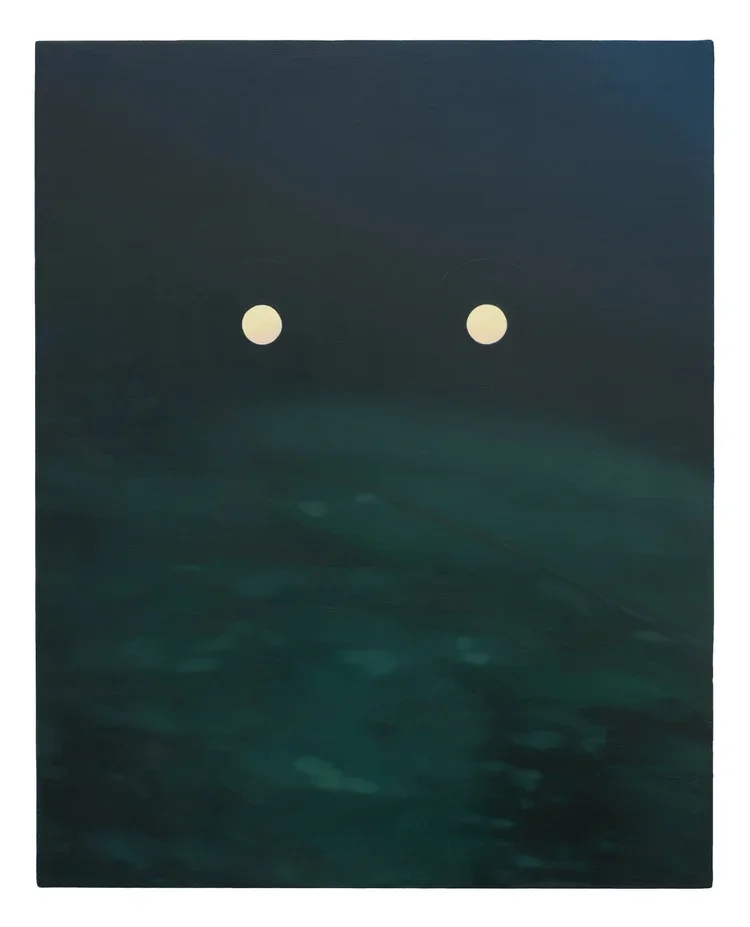 Sarah Pater - UNDERSEA CABLE (GREEN AND BLACK) | 20 x 16 inches / 51 x 41 cm, oil and wax on canvas over panel, 2024