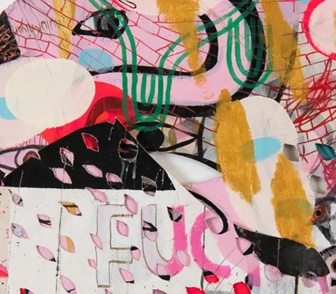 FUC IT | 45.5 x 37 inches / 115.6 x 94 cm, mixed-media on canvas collage, 2021