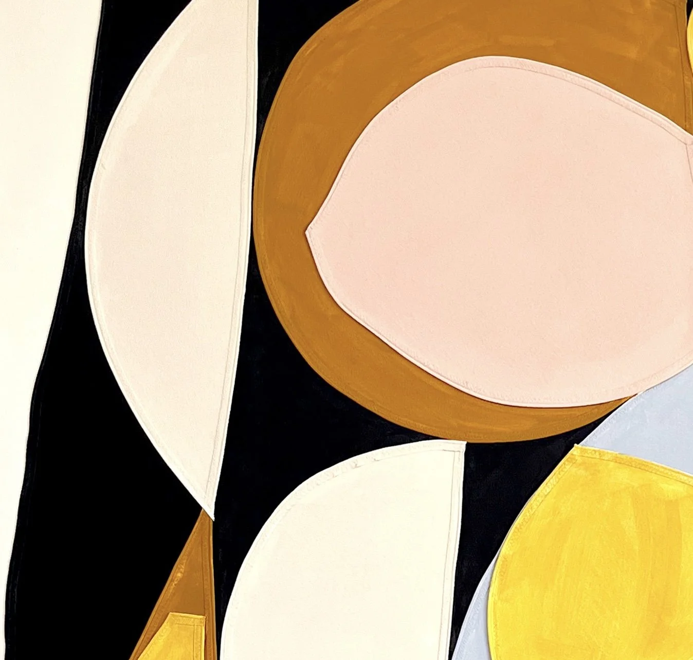 Raymond Saa Untitled AC202205 - 66 x 60 acrylic on collaged canvas, 2022