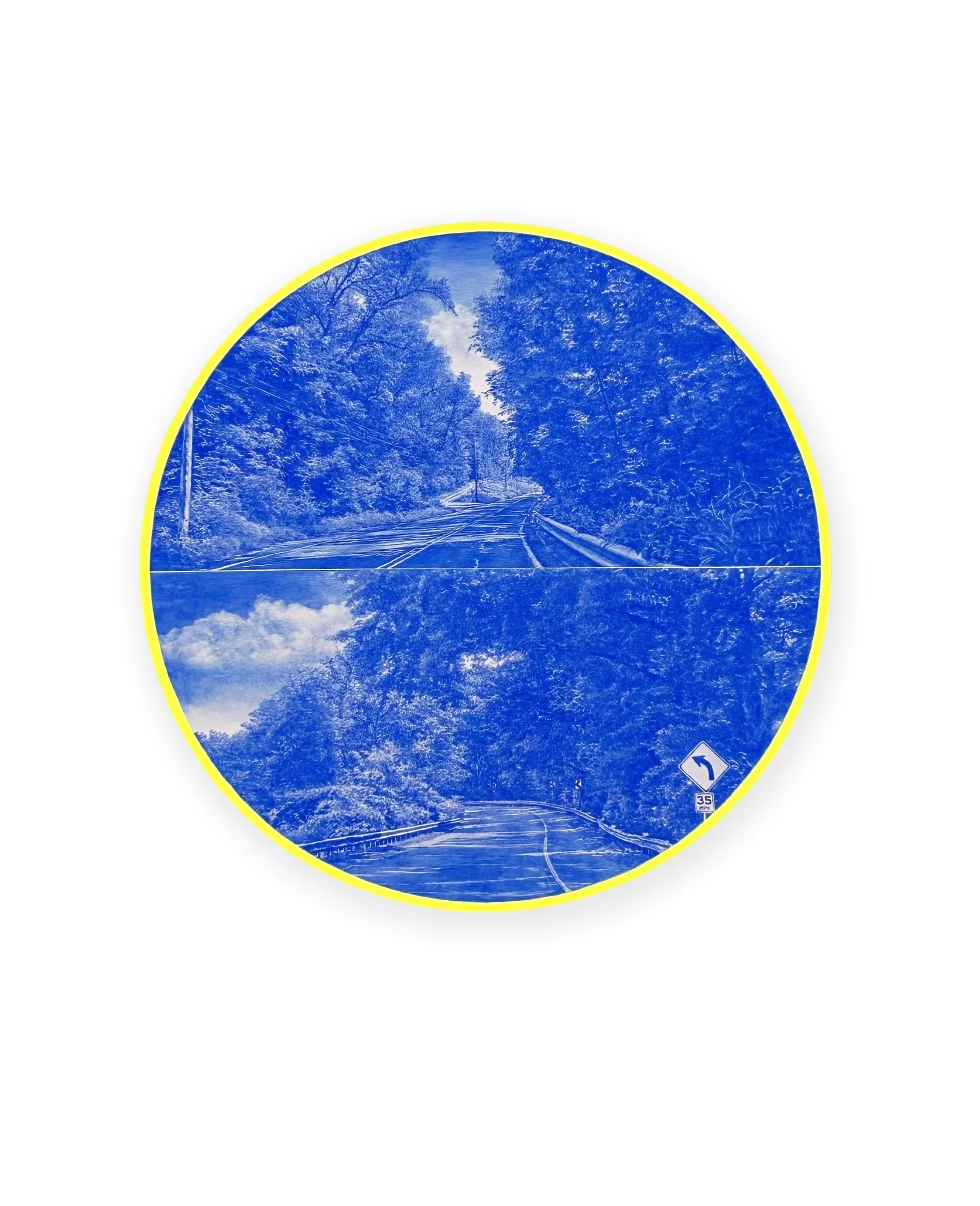 CIRCLE | 18 x 18 x 2 inches / 46 x 46 x 5 cm, acrylic gouache on panel, 2026