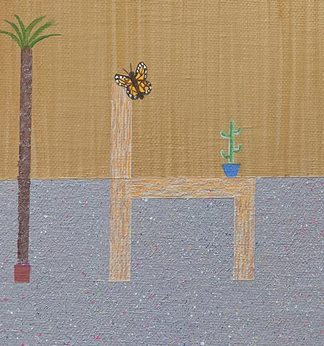 Aitor Lajarin-Encina- Monarch butterfly - 12 x 16 inches / 30 x 40 cm, acrylic on canvas, 2025