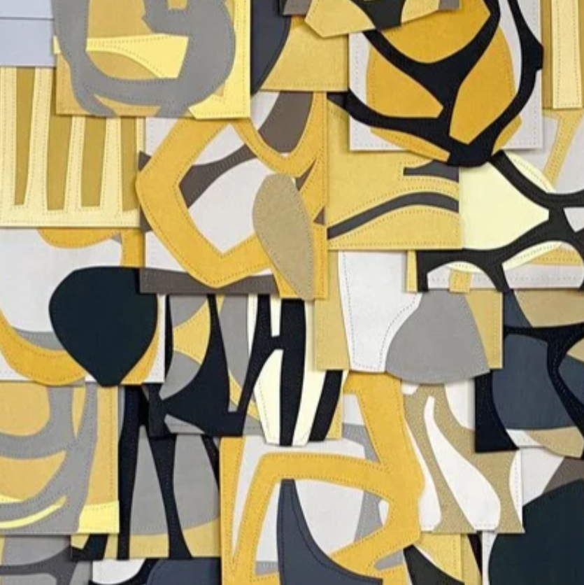 Raymond Saa UNTITLED (PS202116) | 36 × 30 in / 91.4 × 76.2 cm, gouache collage on sewn paper, 2021