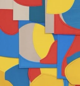 Raymond Saa UNTITLED (PS201913) | 31 × 27 in / 78.7 × 68.6 cm, gouache collage on sewn paper, 2019