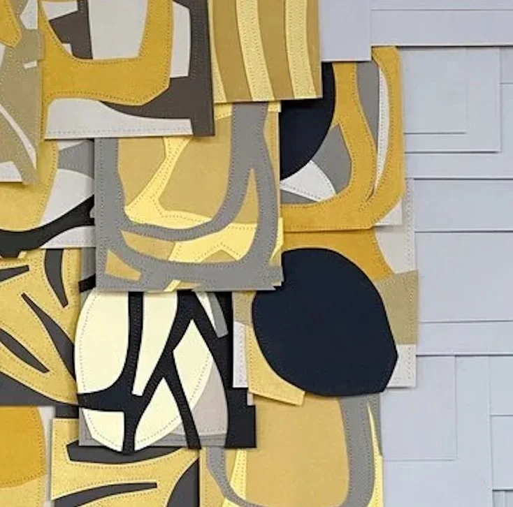 raymond saa UNTITLED (PS202115) | 36 × 30 in / 91.4 × 76.2 cm, gouache collage on sewn paper, 2021