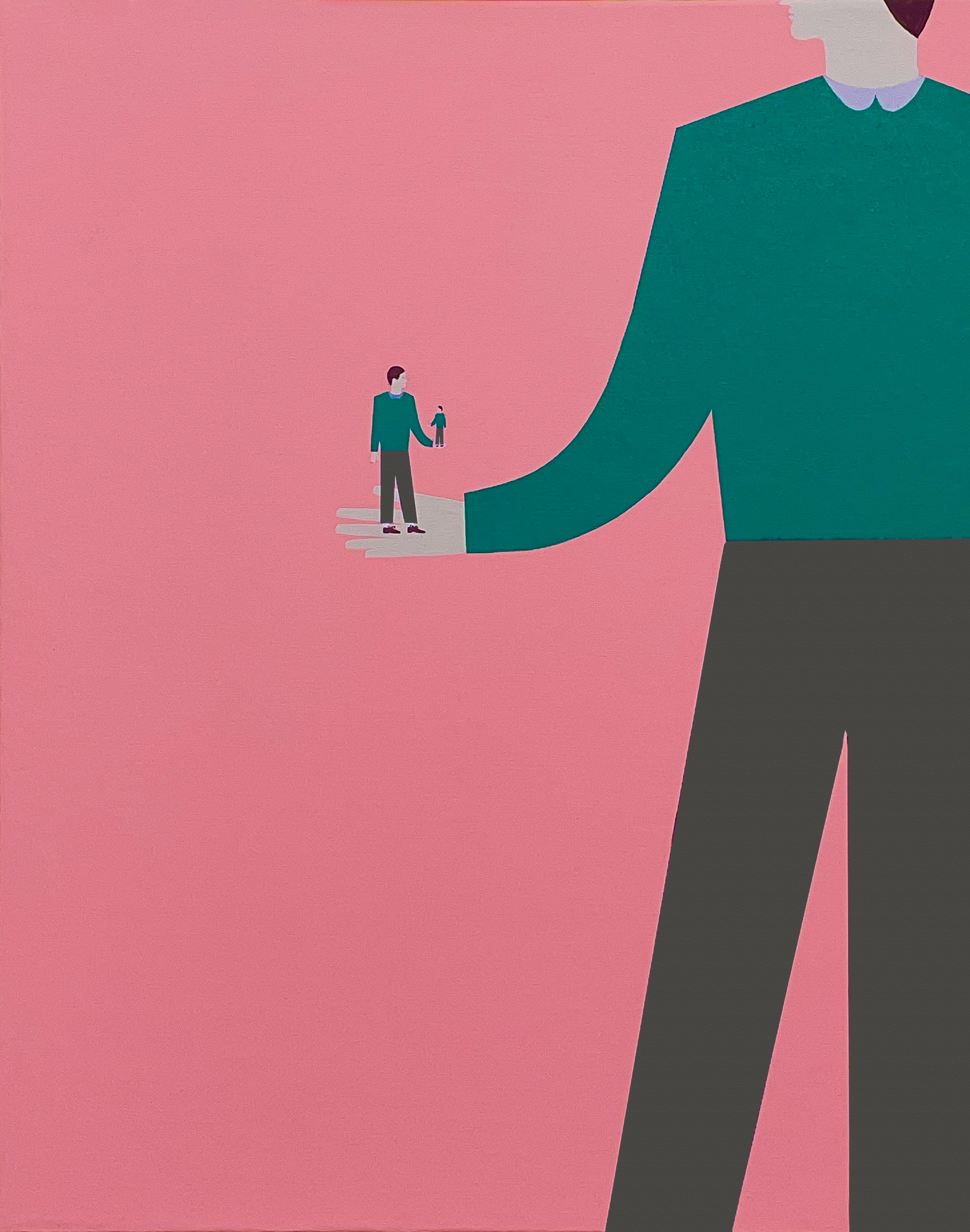 I, I, I... ME, ME, ME.. | 20 x 16 inches / 51 x 41 cm, acrylic on canvas, 2024