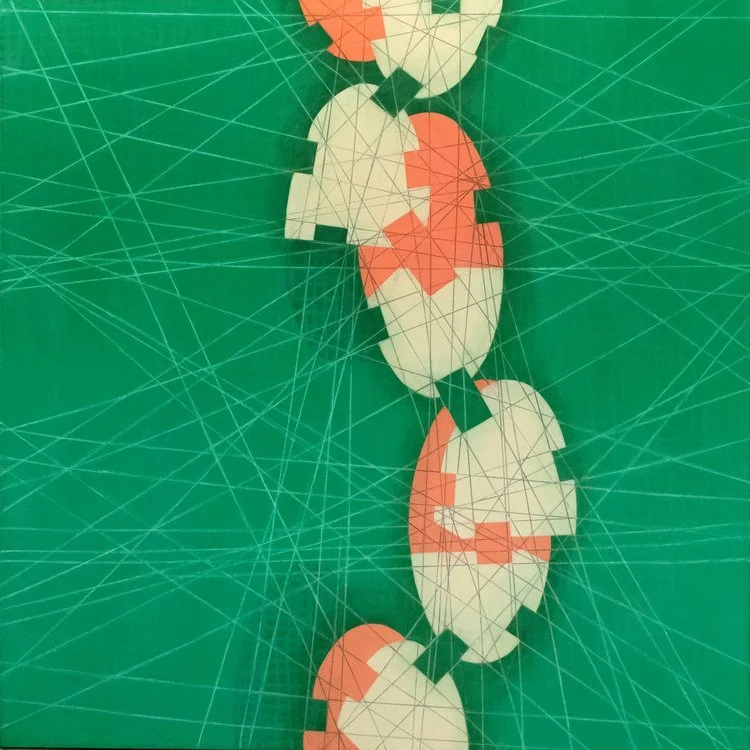 STATIONS OF ATTENTION E13 | 48 x 48 inches / 121.9 x 121.9 cm, oil on canvas, 2024