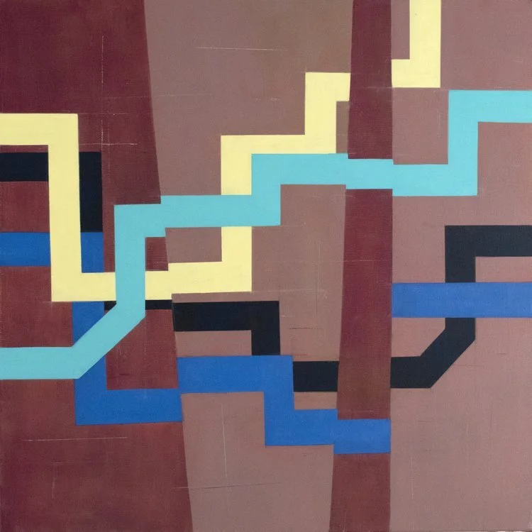 NEVER THE SAME SPACE TWICE E15 | 32 x 32 inches / 81.3 x 81.3 cm, oil on canvas, 2024