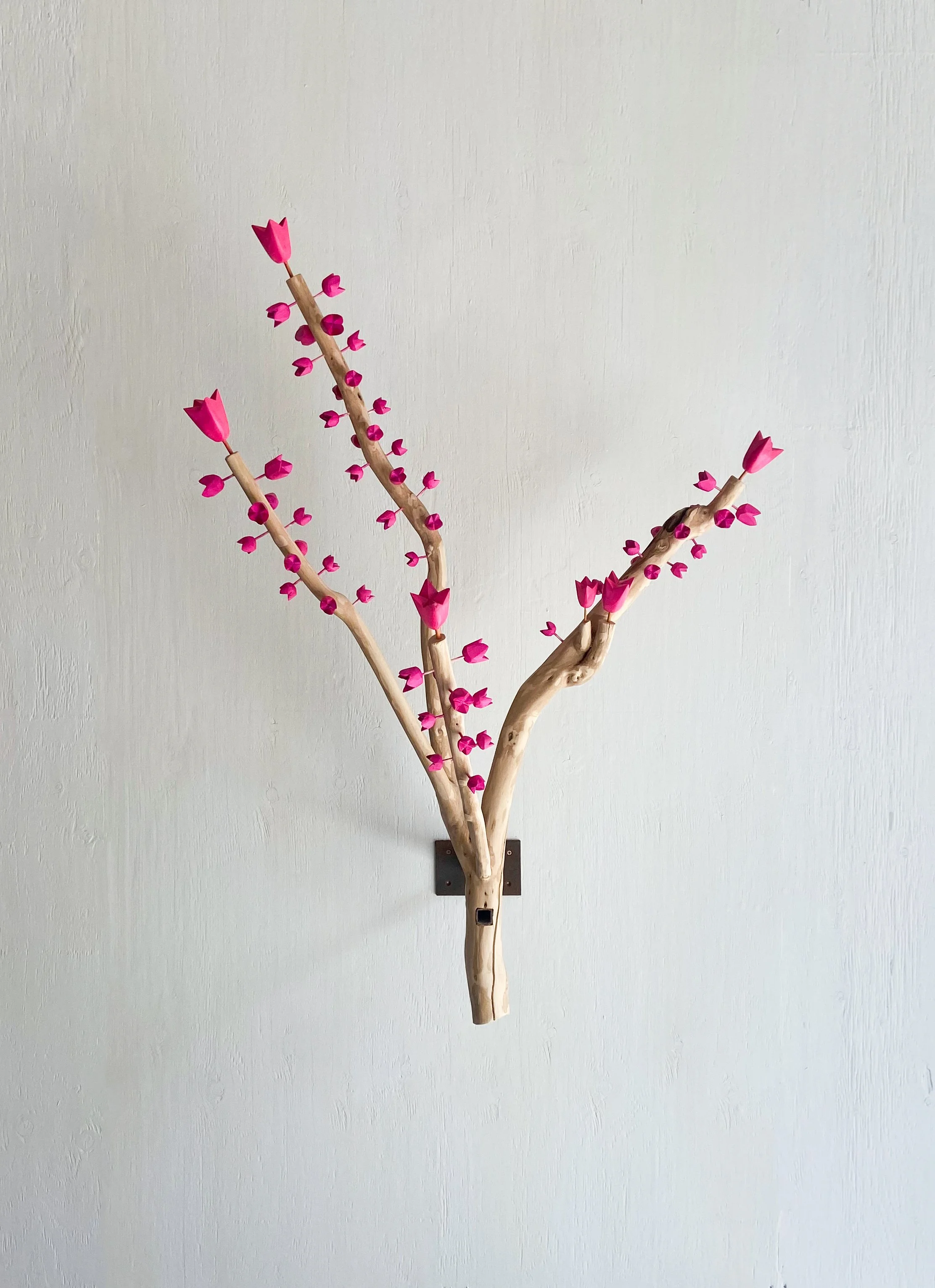 dan gunn- LILAC | 48 x 36 x 36 inches / 122 x 91 x 91 cm, acrylic, dye and milkpaint on poplar and lilac with metal hardware, 2026