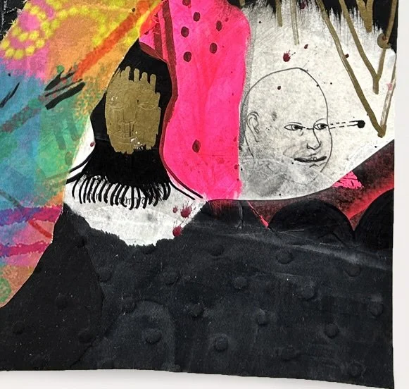 jackie milad_Veil on veil | 15 x 11 inches / 38 x 28 cm, mixed-media on paper-collage, 2024