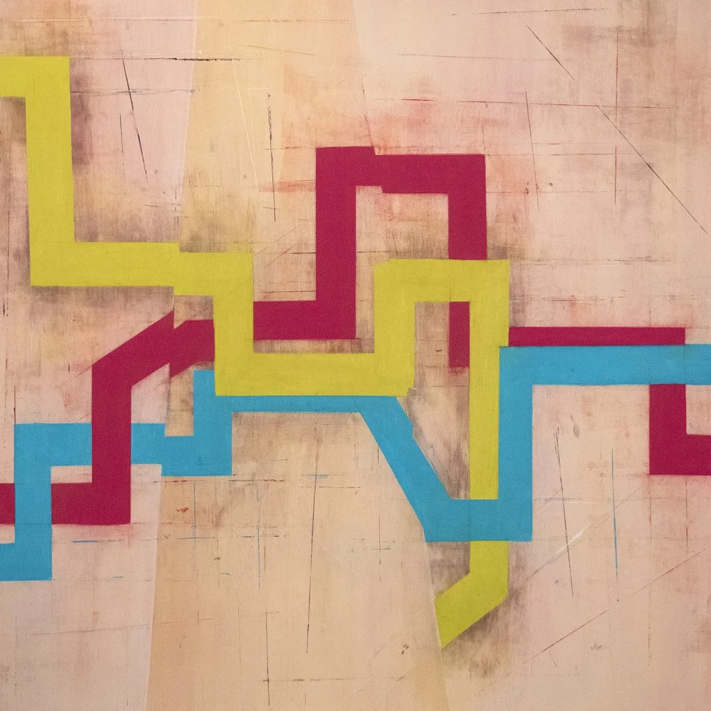 NEVER THE SAME SPACE TWICE D25 | 24 x 24 inches / 61 x 61 cm, oil on mylar, 2021