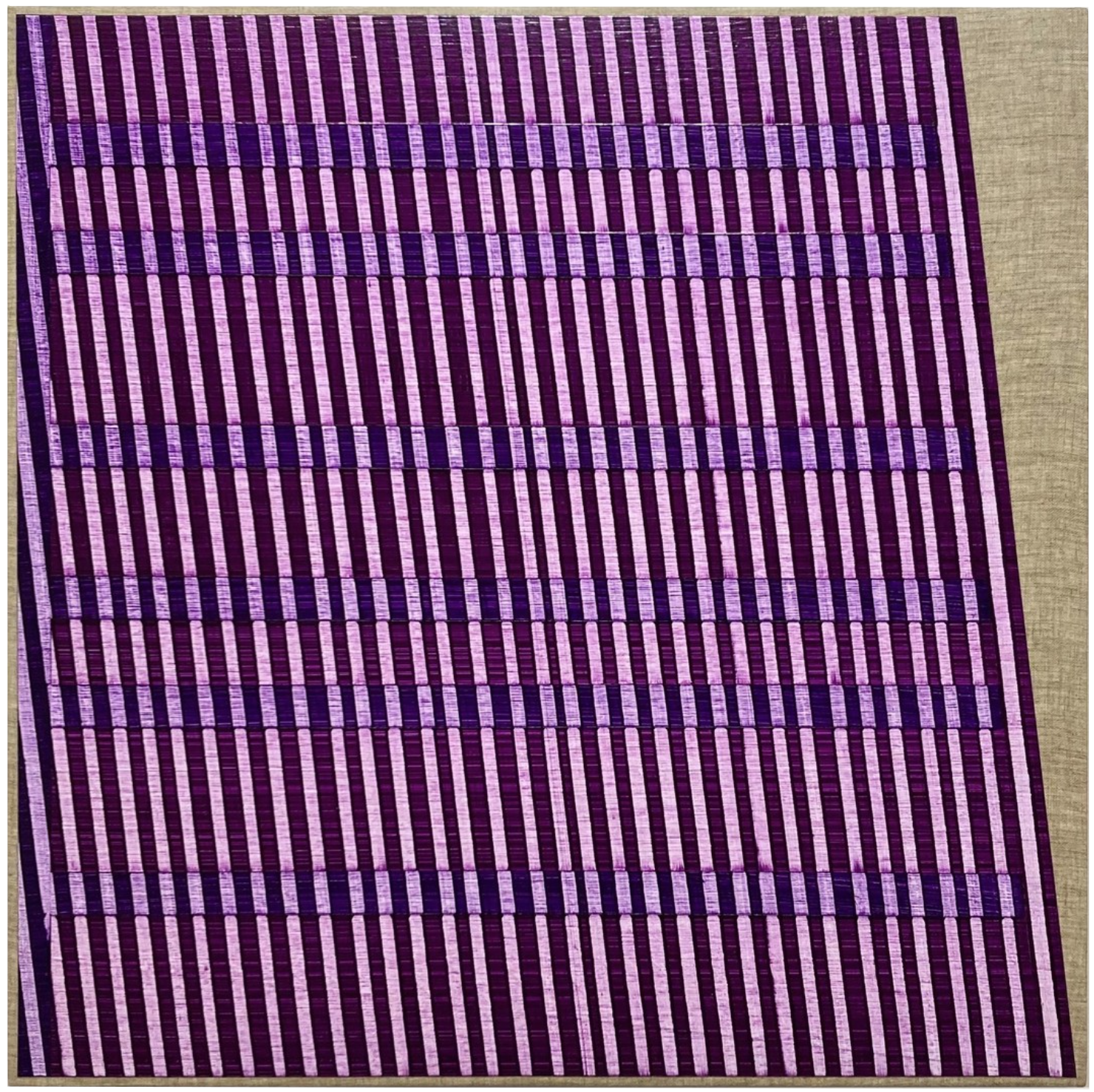 RIGHT TRAPEZOID (COBALT) | 24 x 24 inches / 61 x 61 cm, acrylic on linen on panel, 2025