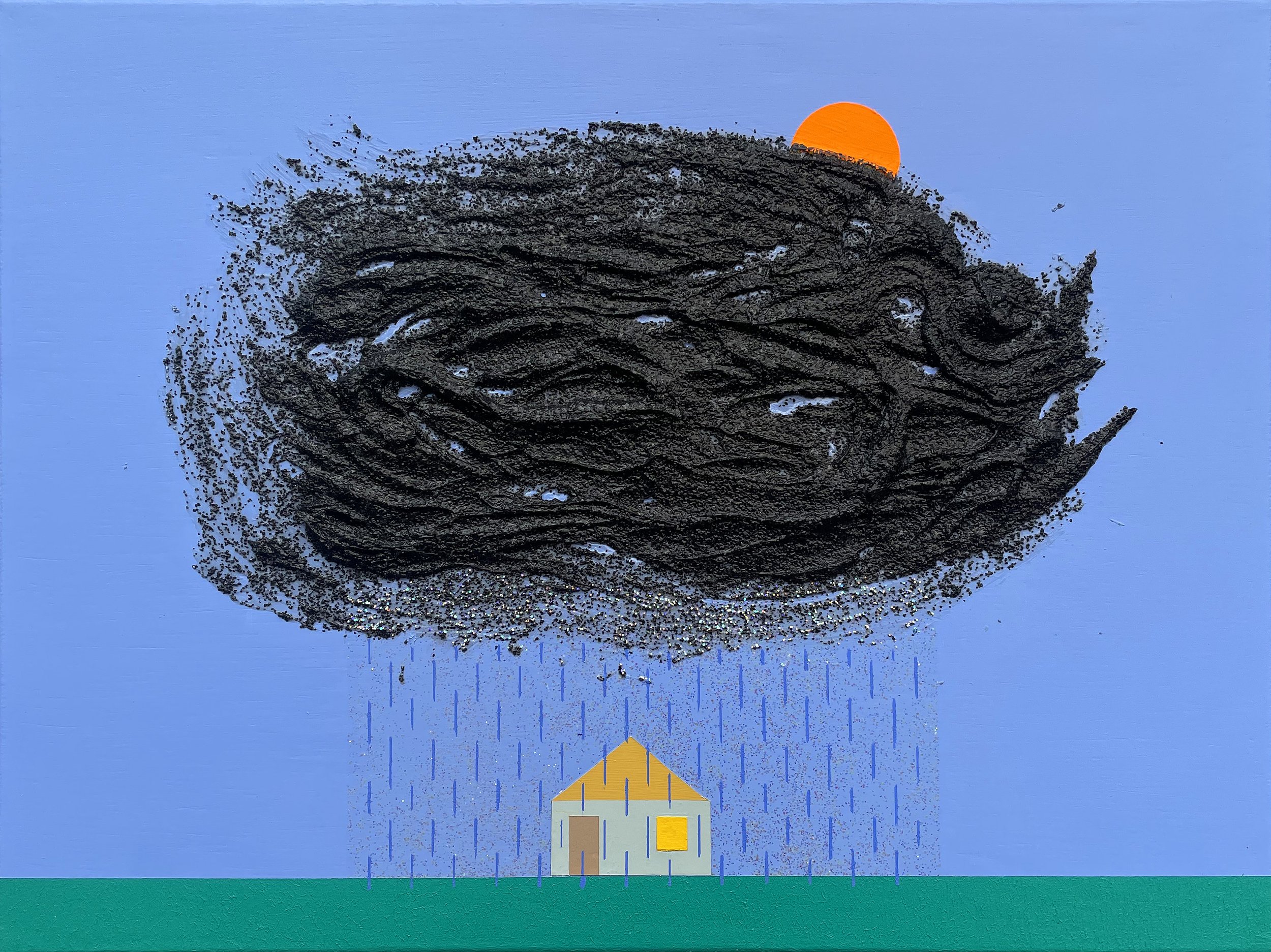 DARK CLOUD | 12 x 16 inches / 30.5 x 40 cm, acrylic on canvas, 2025