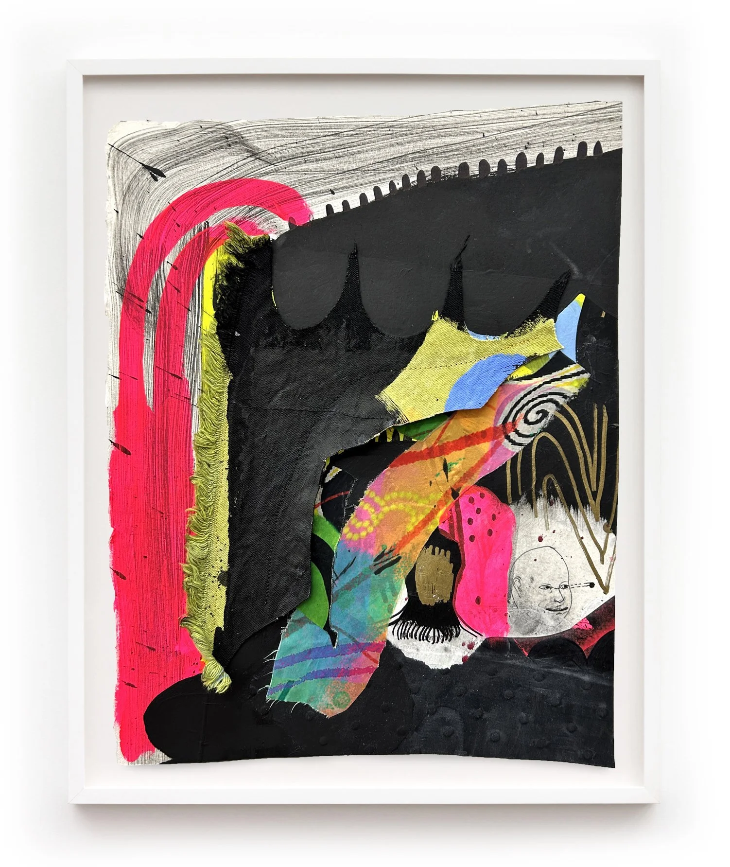 VEIL ON VEIL | 15 x 11 inches / 38 x 28 cm, mixed-media on paper-collage, 2024