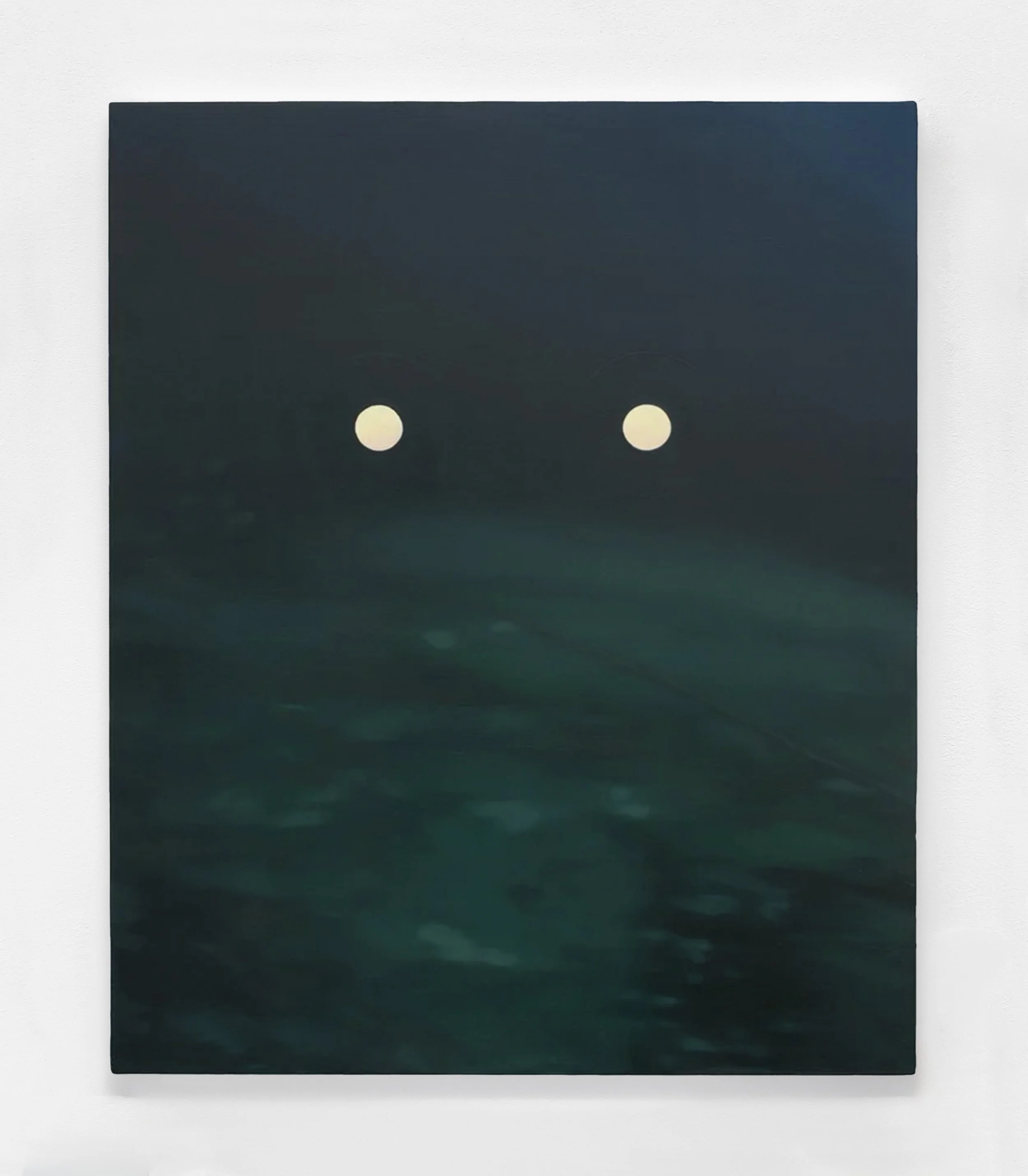 UNDERSEA CABLE (GREEN AND BLACK) | 20 x 16 inches / 51 x 41 cm, oil and wax on canvas over panel, 2024
