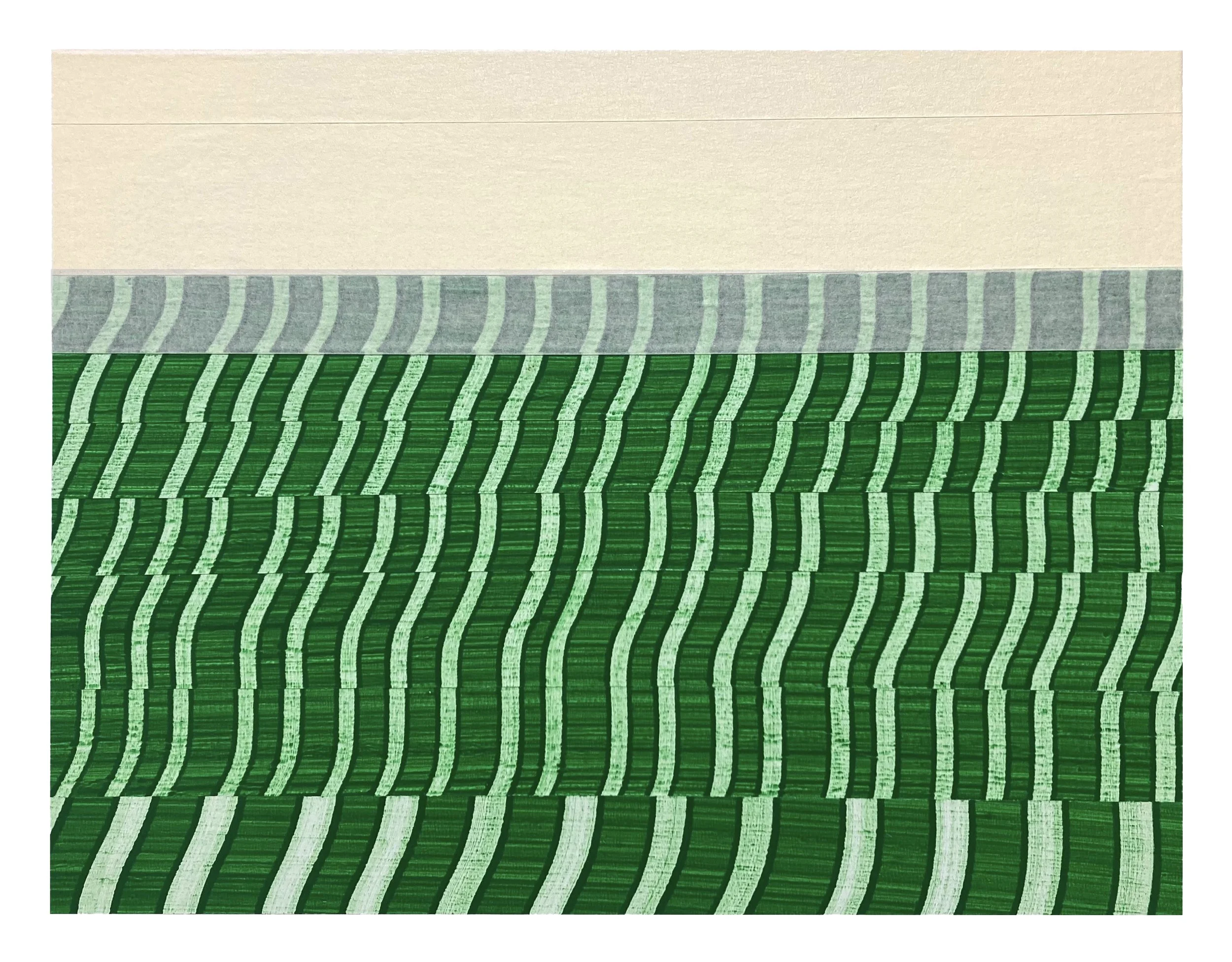 NC TAPE DRAWING NO. 03 | 10.75 x 14 inches / 27 x 35.5 cm, acrylic on masking tape on 4-ply matboard, 2025