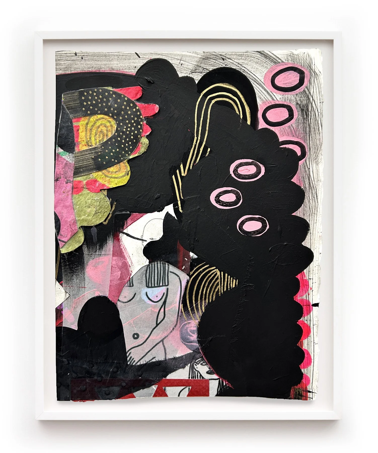 DESNUDO | 15 x 11 inches / 38 x 28 cm, mixed-media on paper-collage, 2024