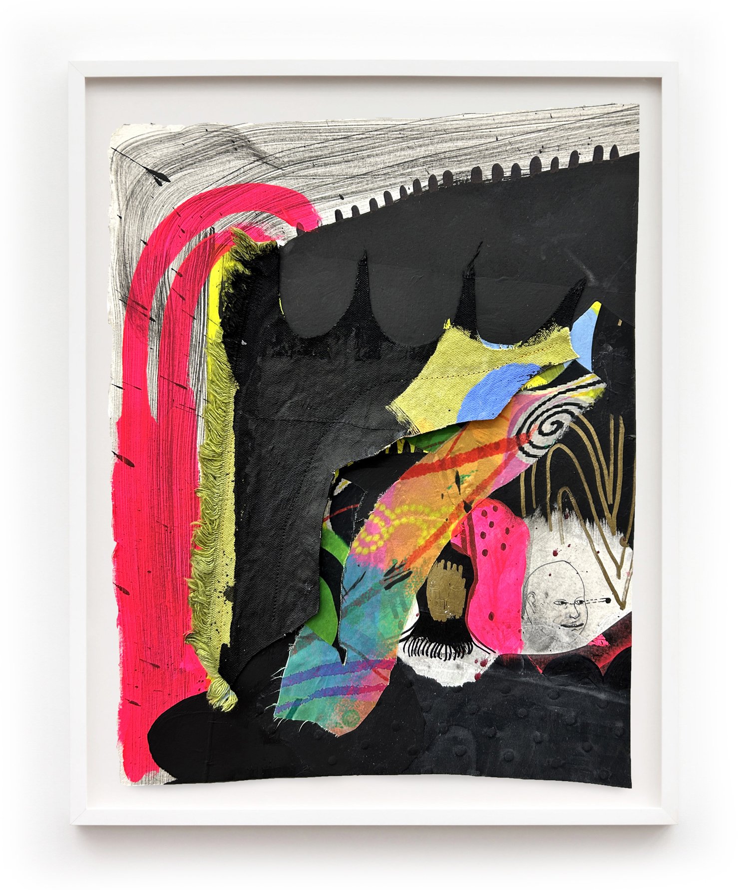 jackie milad_Veil on veil | 15 x 11 inches / 38 x 28 cm, mixed-media on paper-collage, 2024