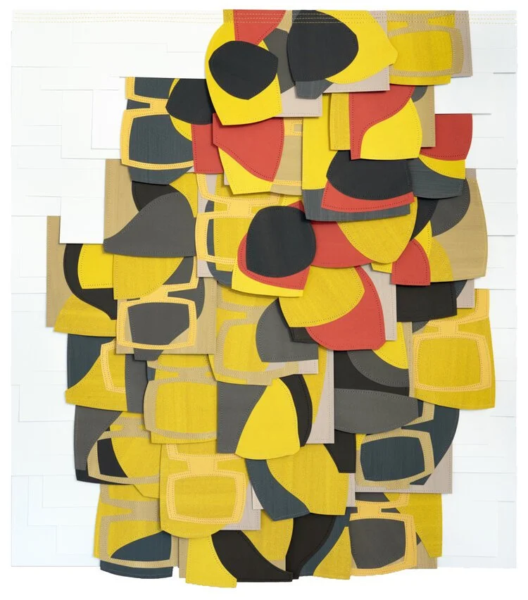 UNTITLED (PS201918) | 31 × 27 in / 78.7 × 68.6 cm, gouache collage on sewn paper, 2019