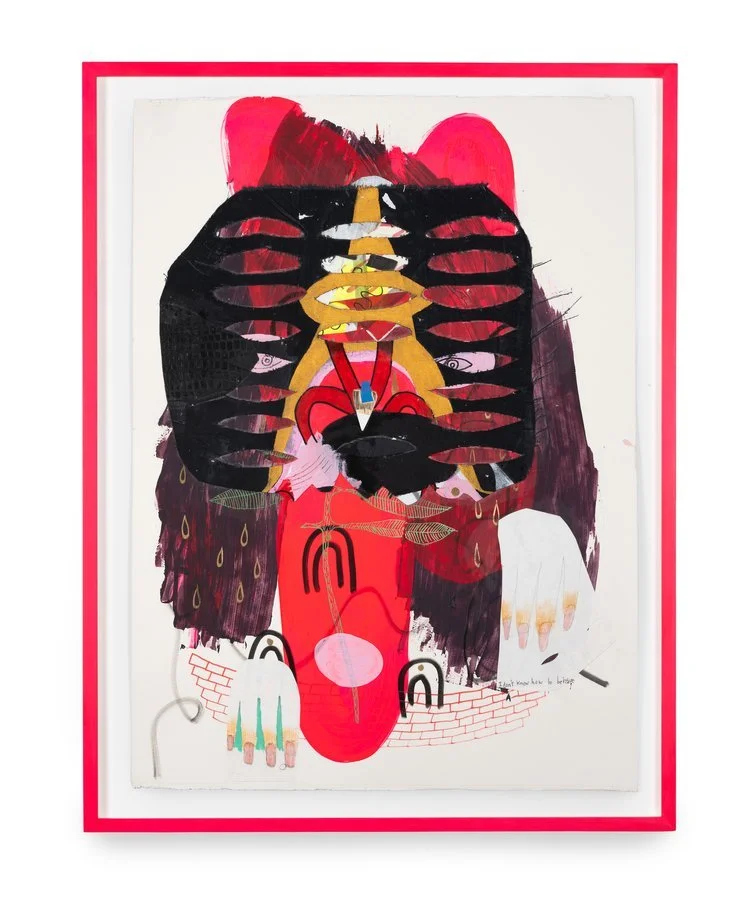 PORTATE BIEN | 30 x 22 inches / 76.2 x 55.9 cm, mixed-media on paper collage, 2022