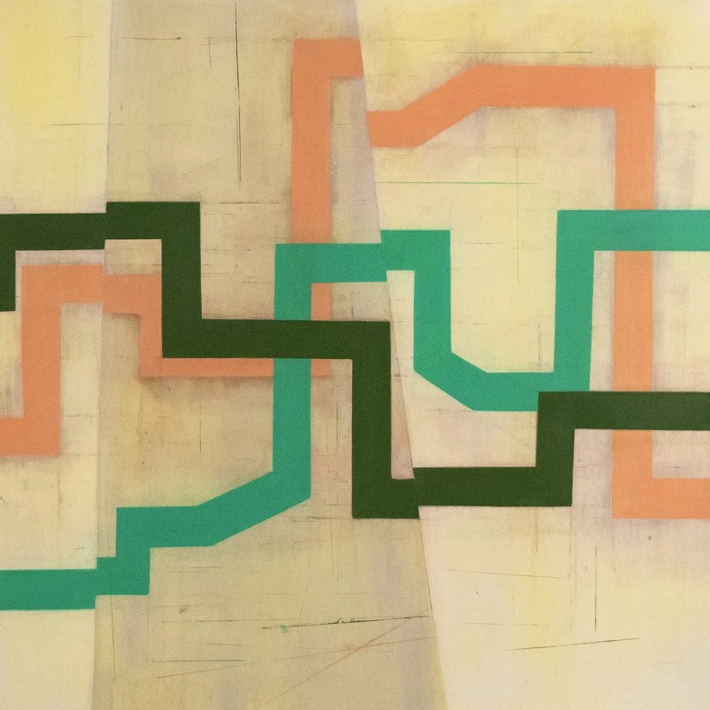 NEVER THE SAME SPACE TWICE D22 | 24 x 24 inches / 61 x 61 cm, oil on mylar, 2021
