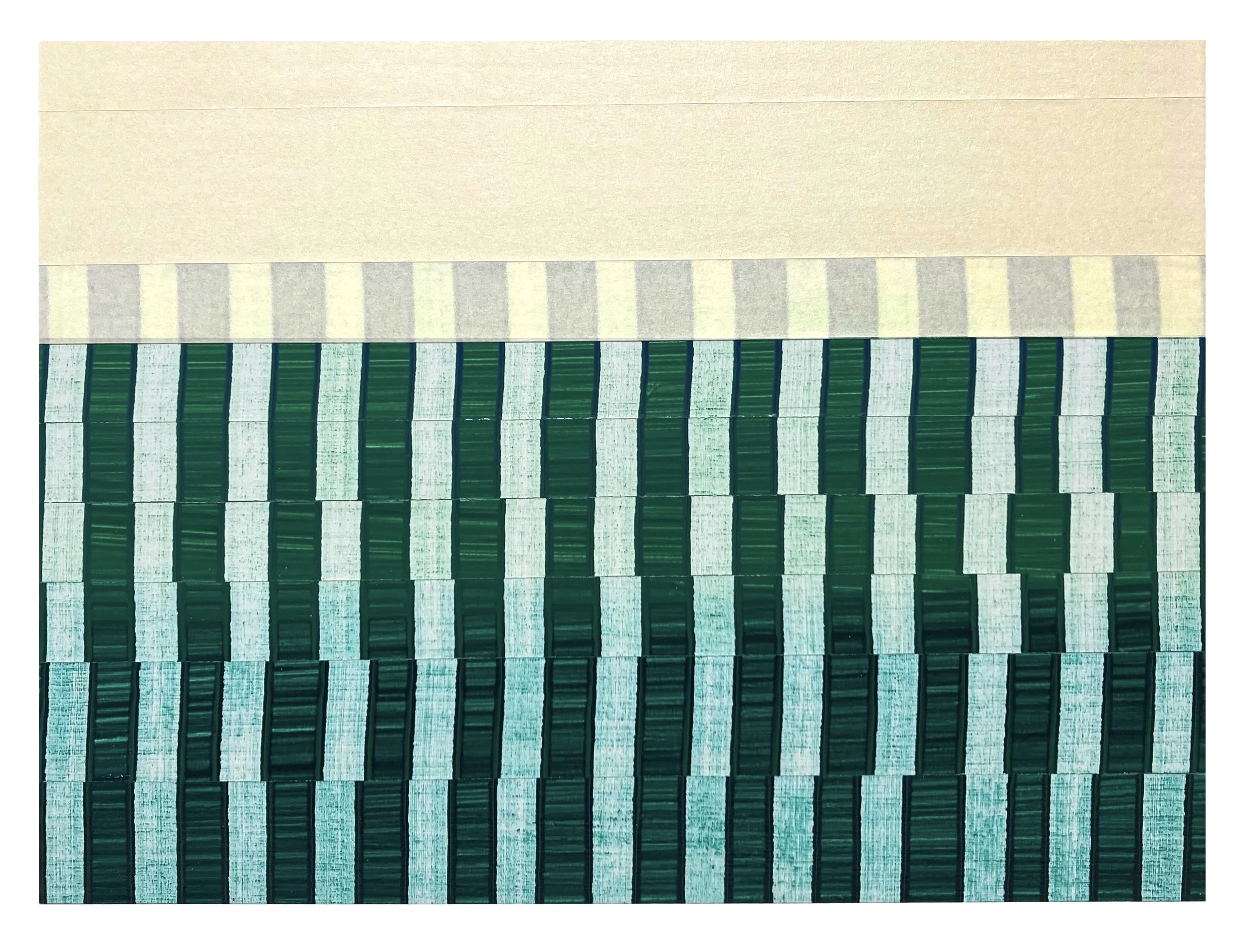 NC TAPE DRAWING NO. 04 | 10.25 x 14 inches / 26 x 35.5 cm, acrylic on masking tape on 4-ply matboard, 2025