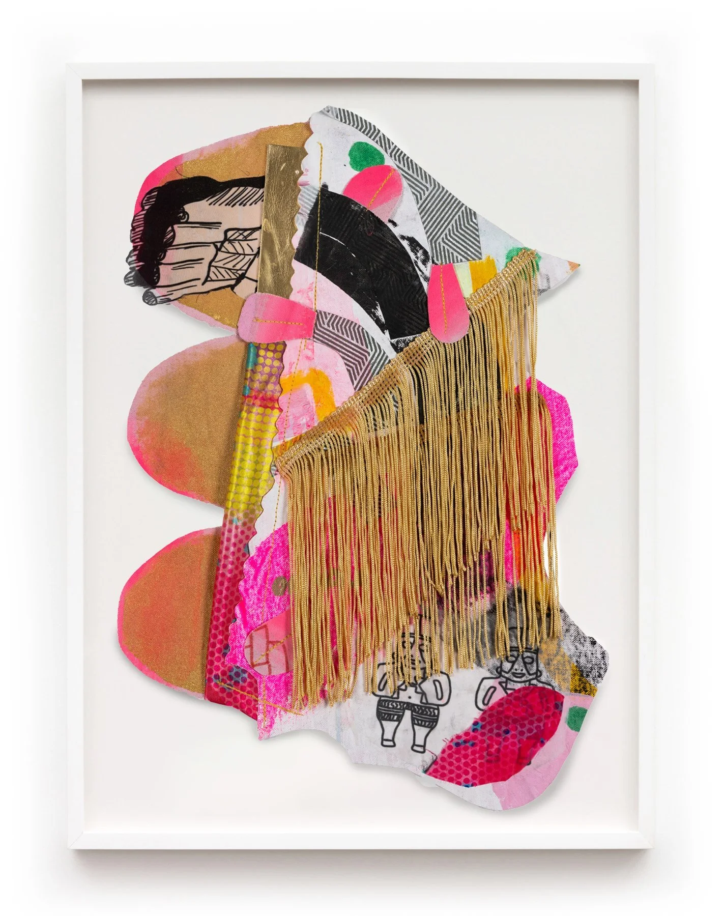 LA CUEVA DE LA SIRENA SERIES - 6 | 15.25 x 11 inches / 27.9 x 38.7 cm, mixed-media on canvas collage, 2023