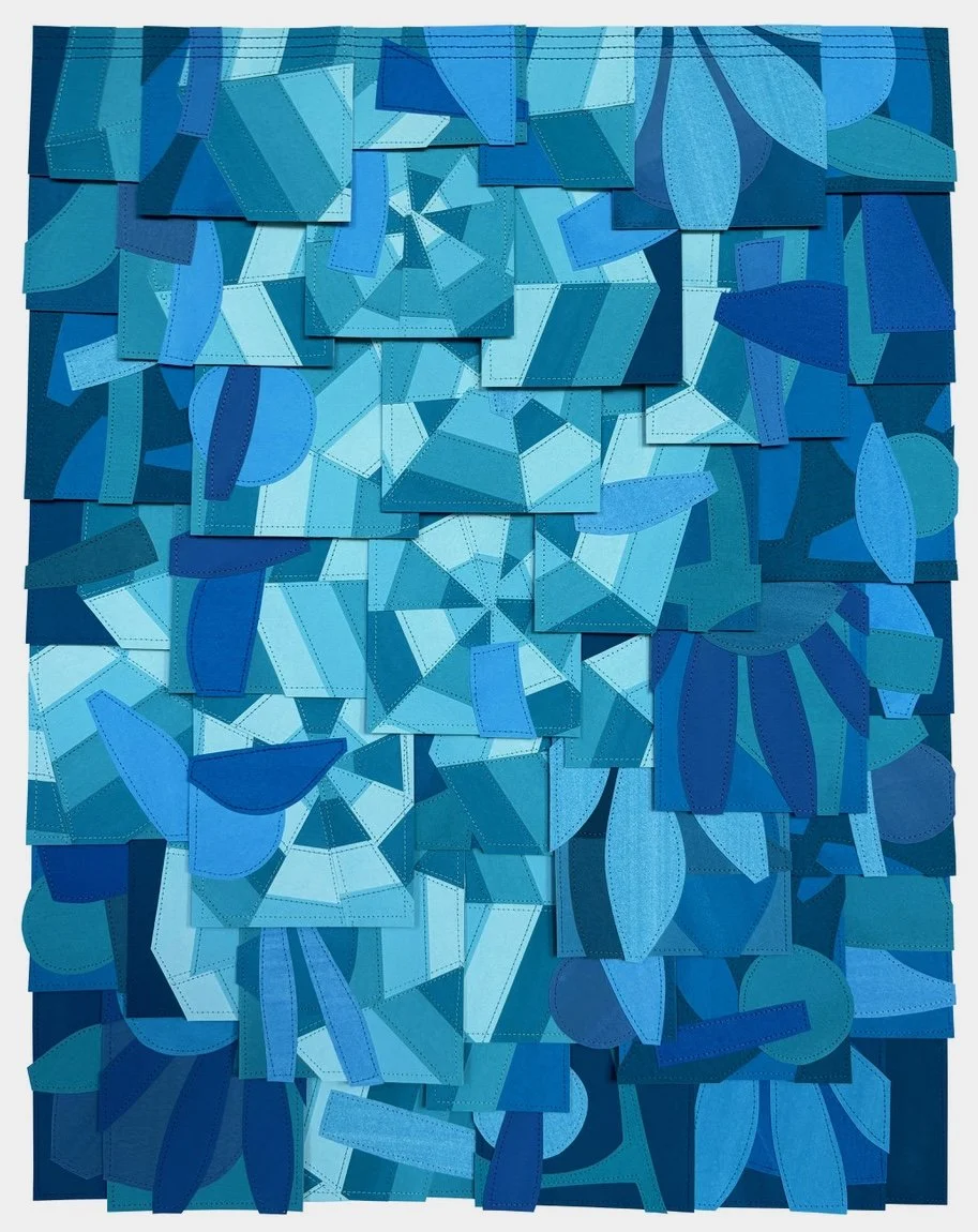 Raymond Saa, Untitled (PS202515) | 27 x 21 inches / 69.5 x 53 cm, gouache collage on sewn paper, 2025