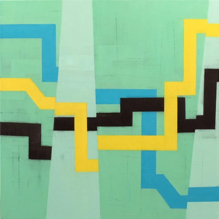 NEVER THE SAME SPACE TWICE E12 | 30 x 30 inches / 76.2 x 76.2 cm, oil on canvas, 2024