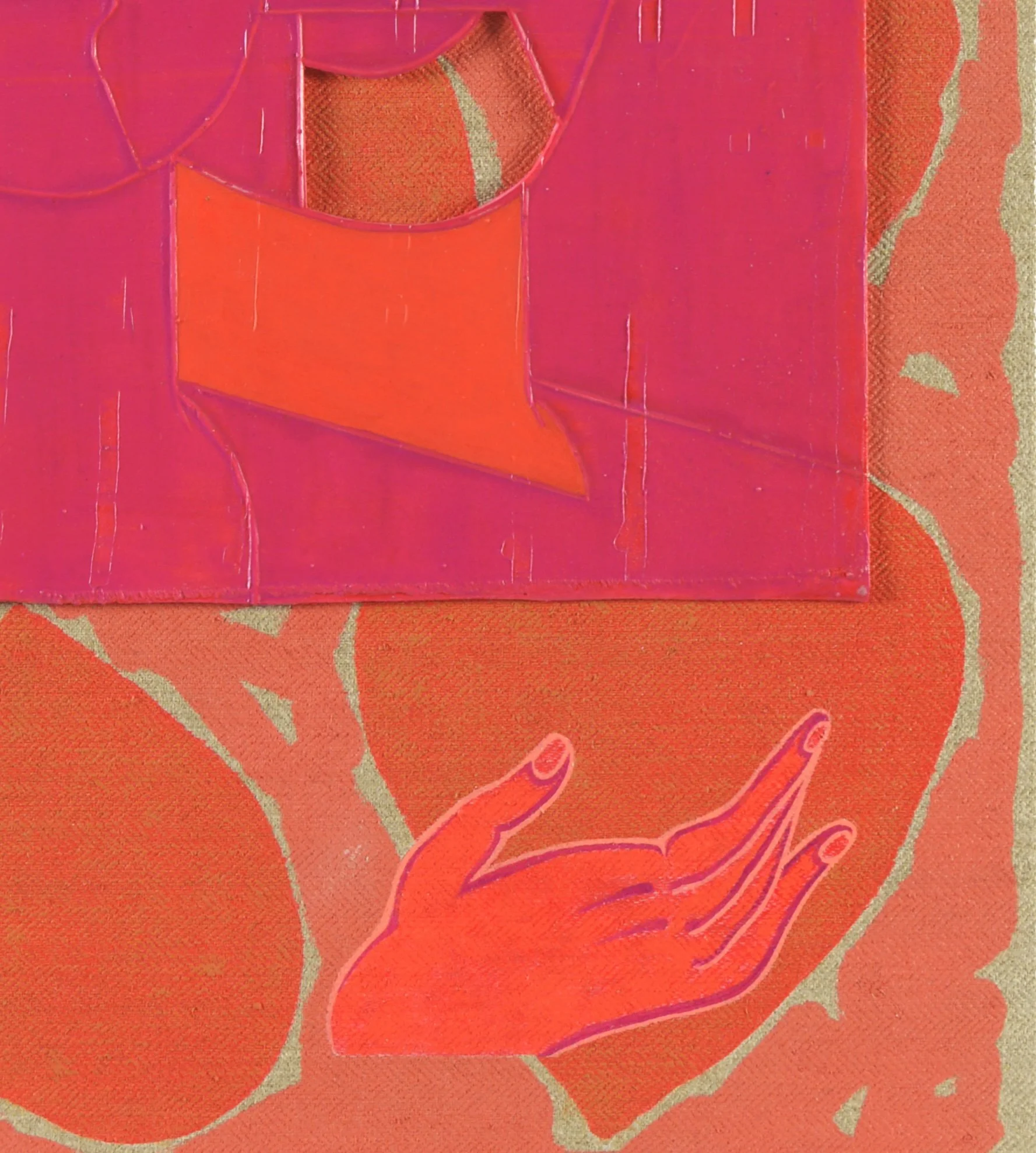 Jacob Feige- Orange Lovers (Catalpa)30 x 24 inches / 76.2 x 61 cm, cast acrylic mounted, acrylic on linen canvas, 2024