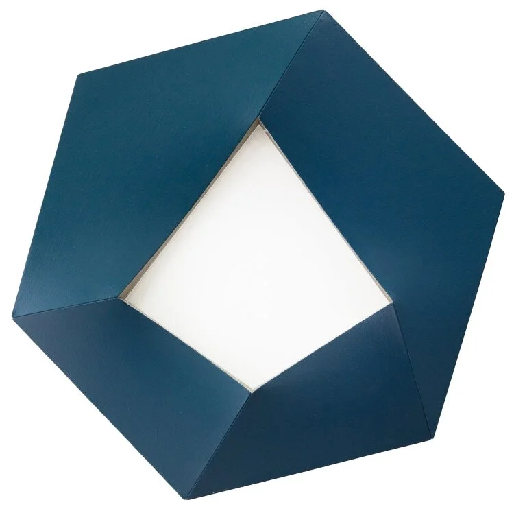 jan maarten voskuil FROM SQUARE TO CUBE | 29.5 x 29.5 x 2.75 inches / 75 x 75 x 7 cm, acrylics on linen, 2021
