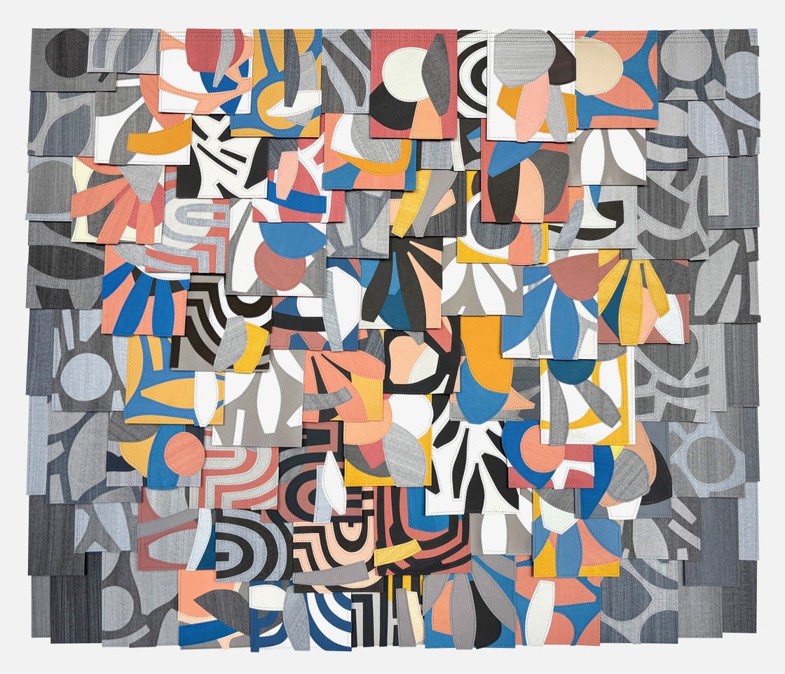 Raymond Saa Untitled  (PS202520) | 33 x 39.5 inches / 84 x 100 cm, gouache collage on sewn paper, 2025