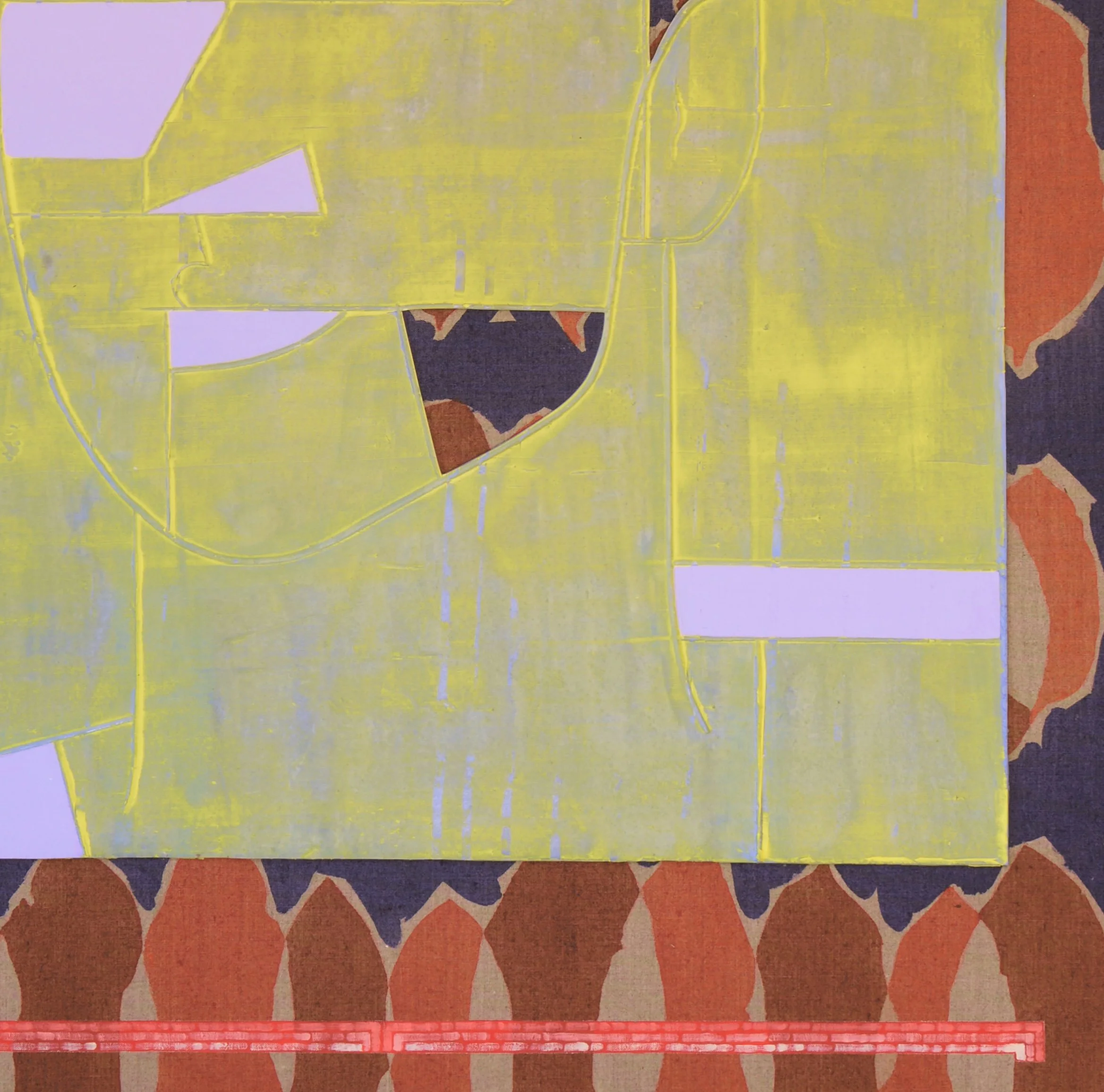 Jacob Feige_ Leaf Person (Milkweed) 54 x 40 inches / 137.6 x 101.6 cm, cast acrylic mounted, acrylic on linen canvas, 2023