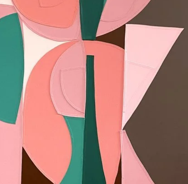 Raymond Saa UNTITLED (AC202106) | 78 x 72 inches / 198 x 183 cm, acrylic on collaged canvas, 2021