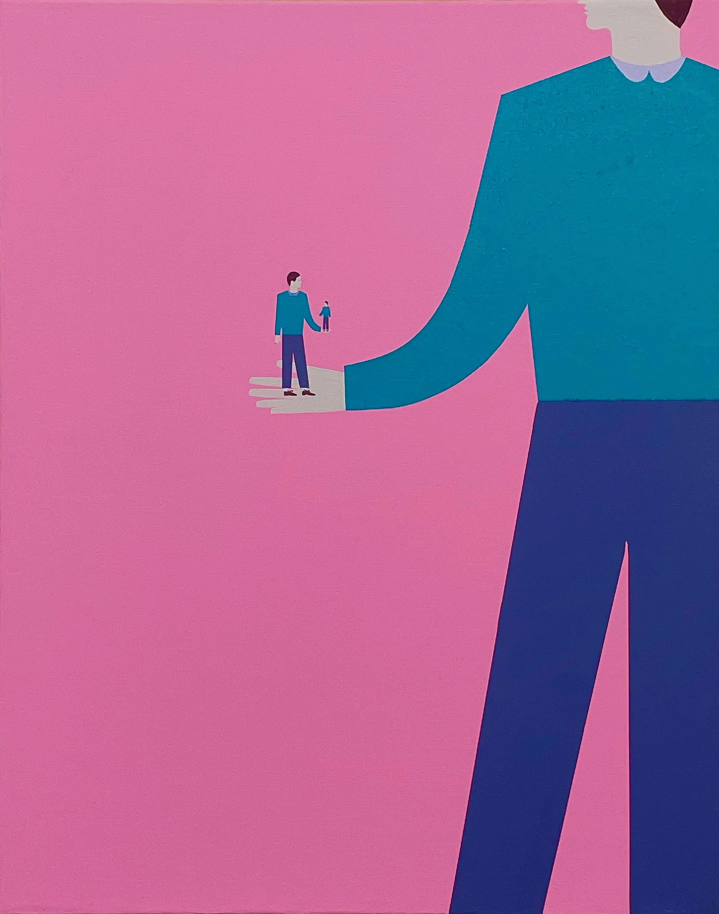 I, I, I... ME, ME, ME.. | 20 x 16 inches / 51 x 41 cm, acrylic on canvas, 2024