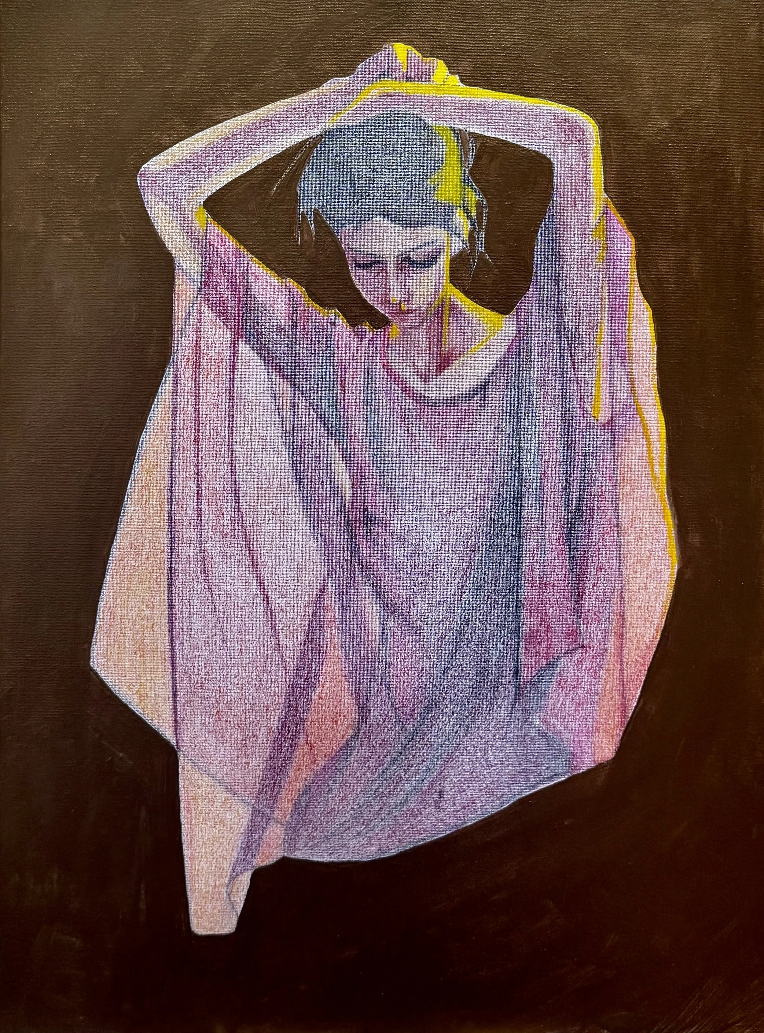 Serenity in Motion: Original Colored Pencil Figure Art