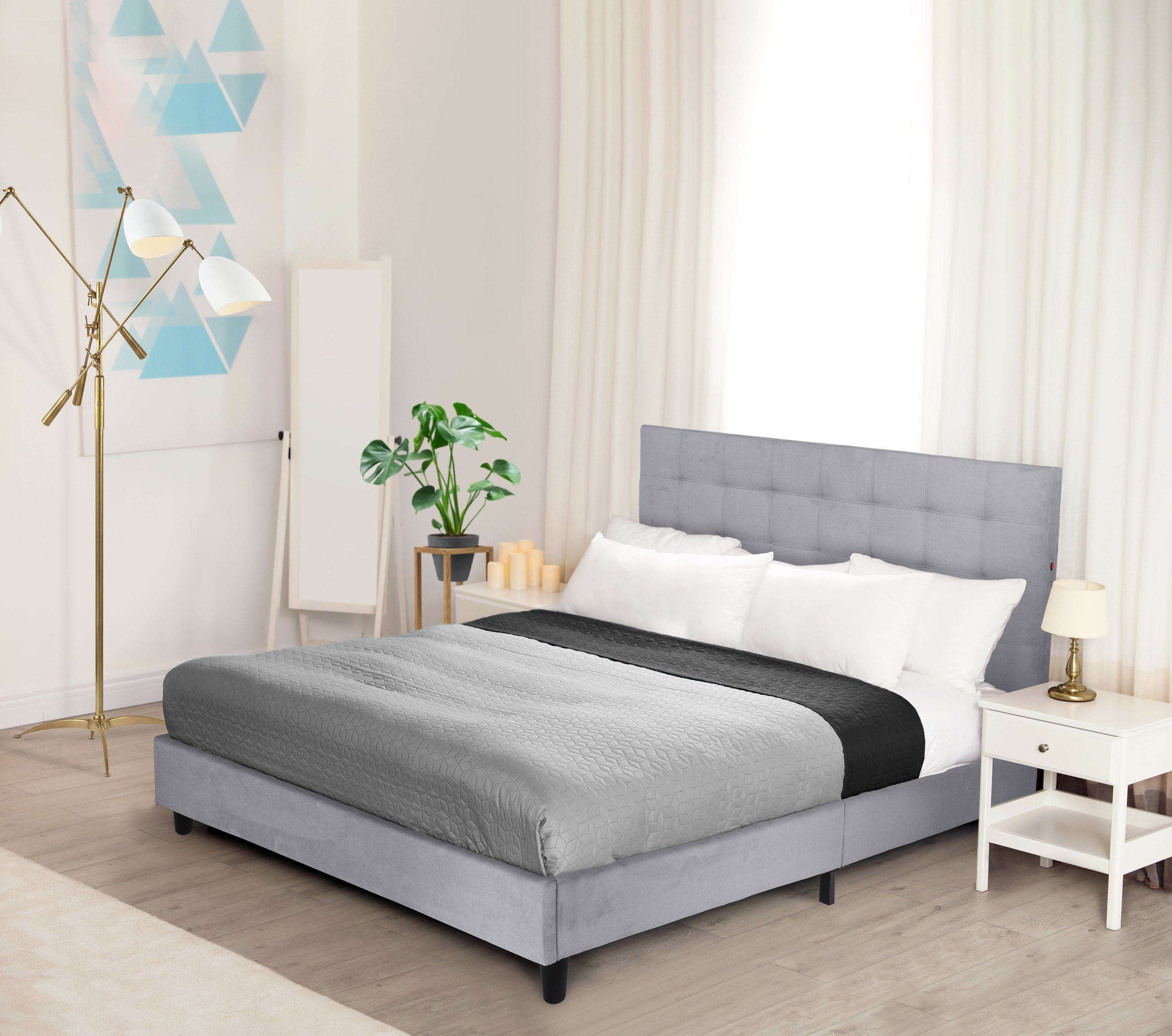 Madison NG Queen Bed - Gray