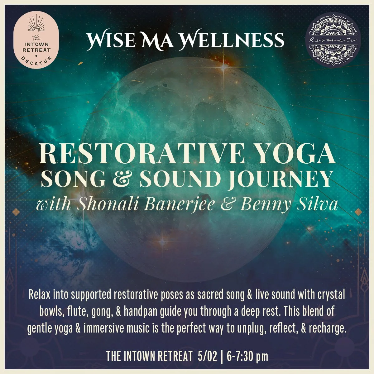 Restorative Yoga, Song + Sound Journey with Shonali &amp; Benny