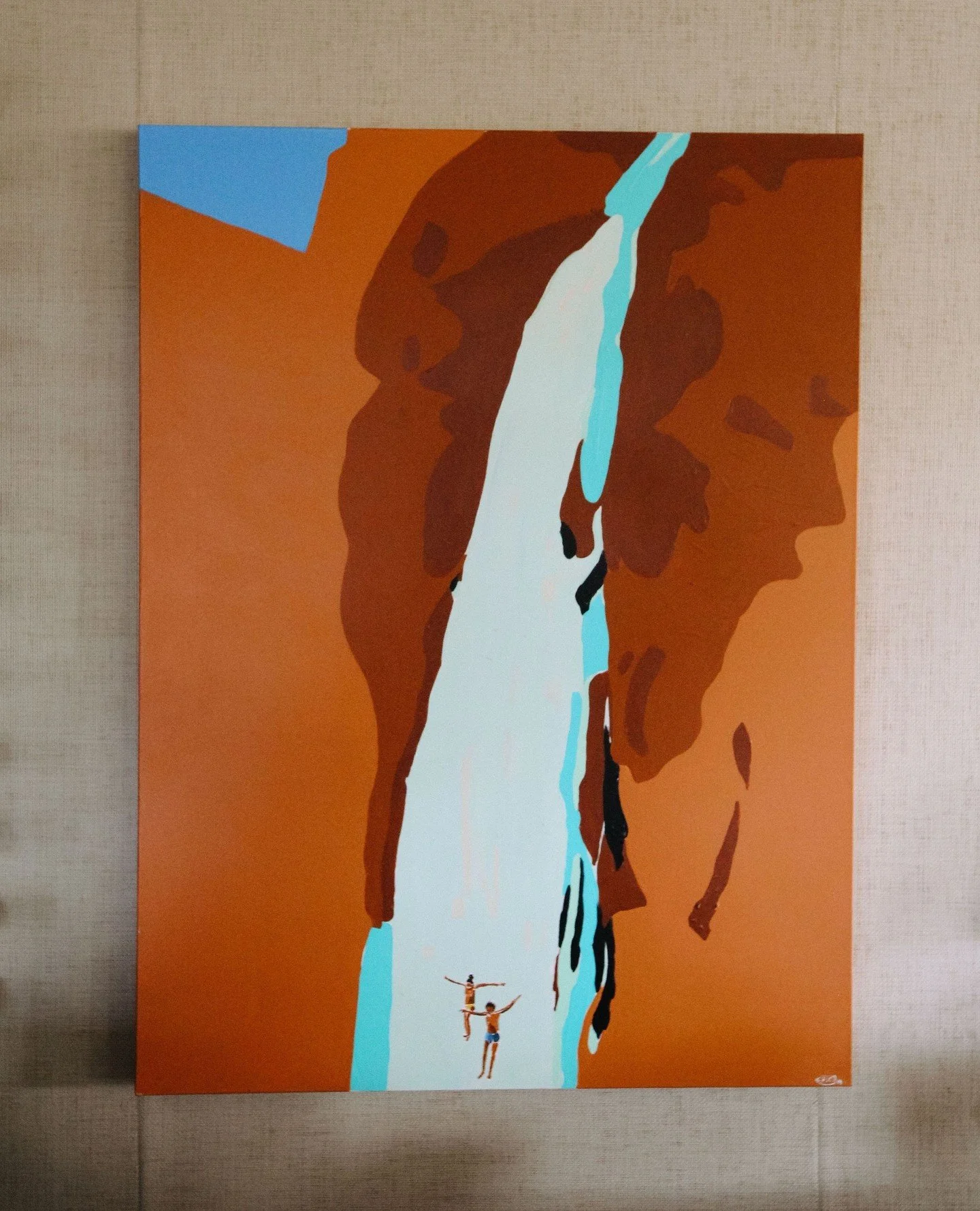 There's something about @caseyoconnell__'s  artwork that just makes you want to go all in. Whether that's diving into a good book, plunging into a body of water, or falling into the arms of a lover, each of her bold, playful paintings reminds us to f