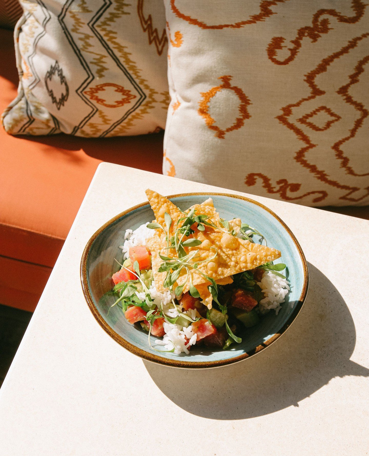 The move on a day like this. Norman's Tuna poke &mdash; with sticky rice, avocado, cucumber, crispy wontons, and a sesame vinaigrette.⁠
Served starting at noon, best enjoyed poolside. ⁠
⁠
.⁠
.⁠
.⁠
⁠
Photo: @lorenmislavsky